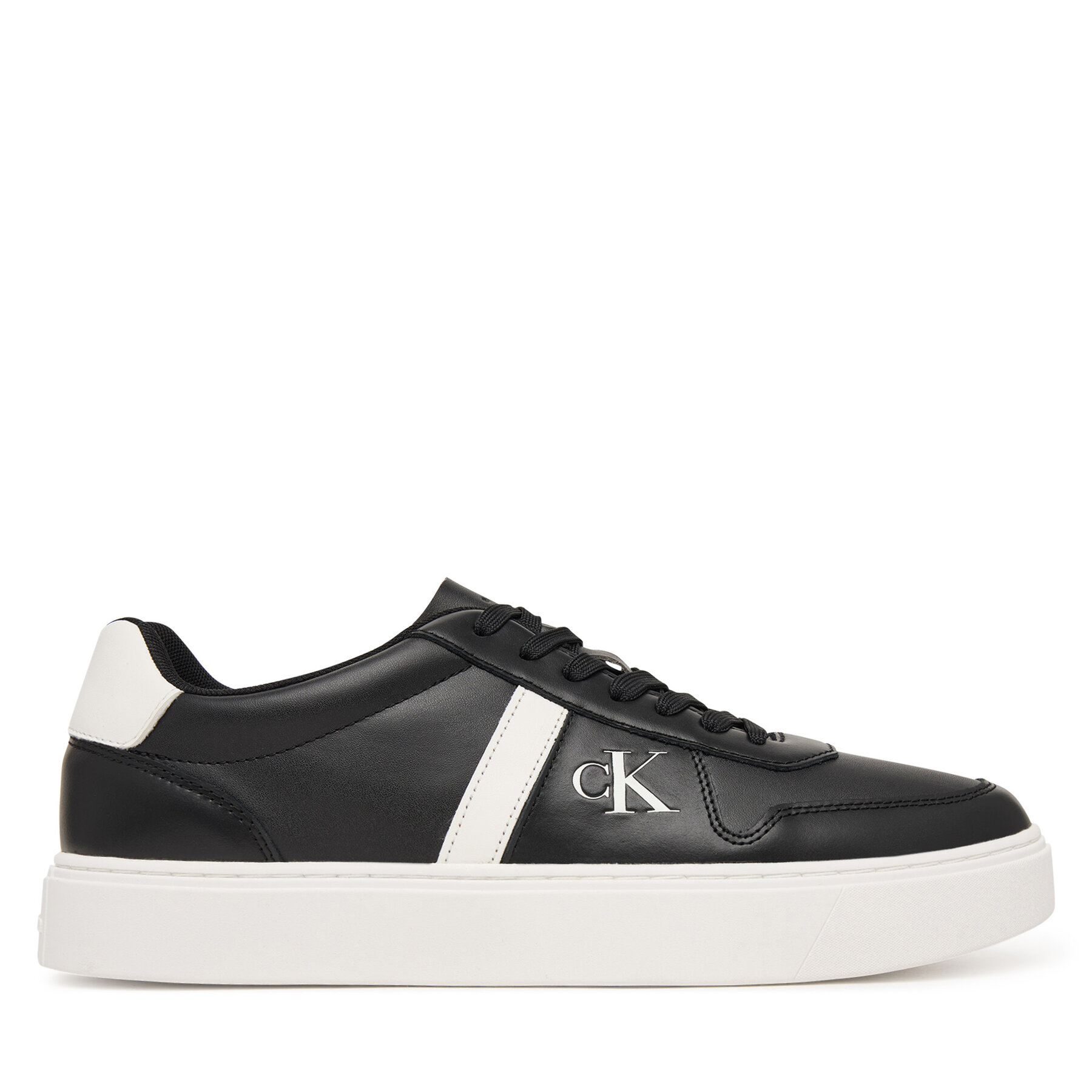 Сникърси Calvin Klein Classic Cups Lace Lth Emb Tongue HM0HM02237 Черен