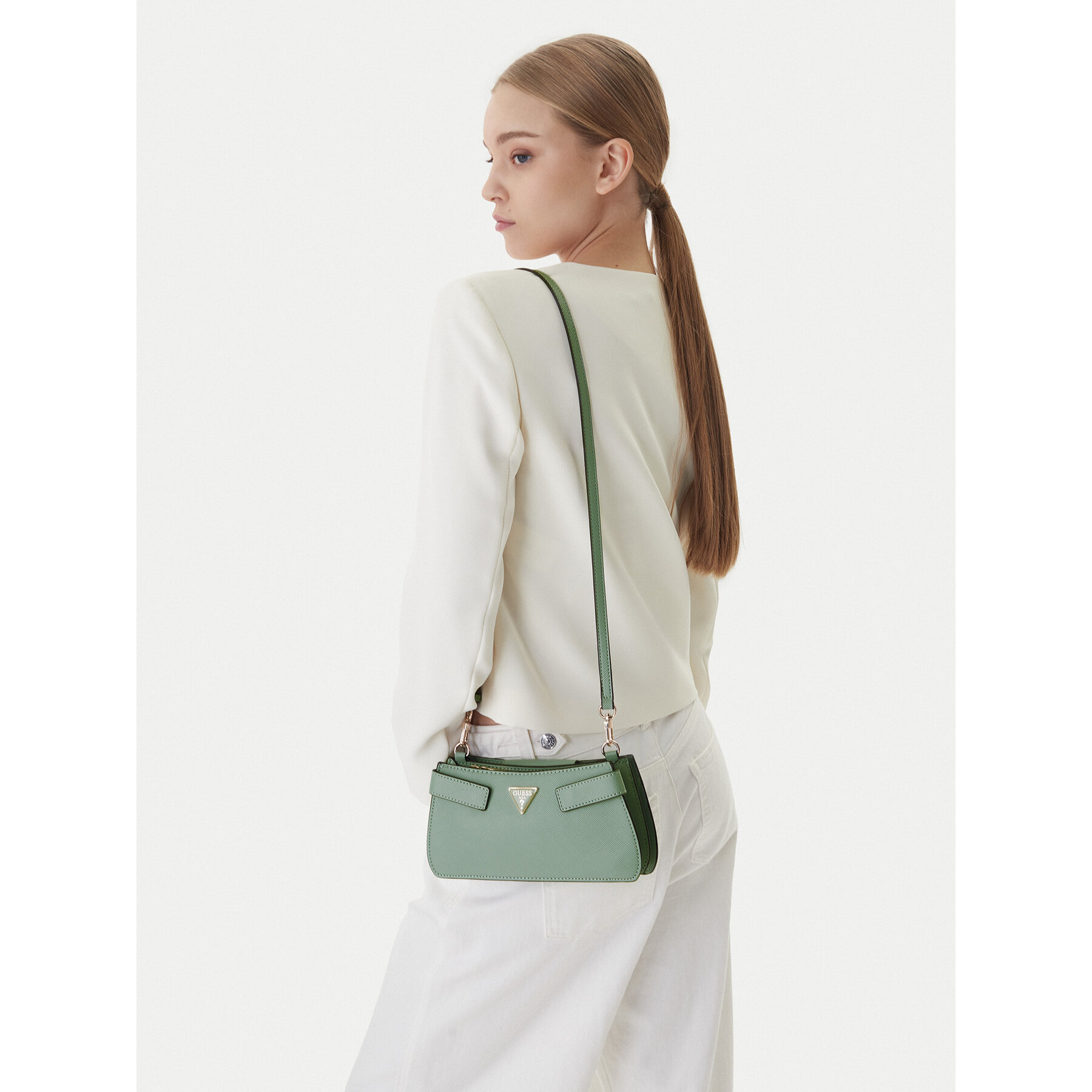 Geantă Guess Serenova Mini HWZG80 91720 Verde