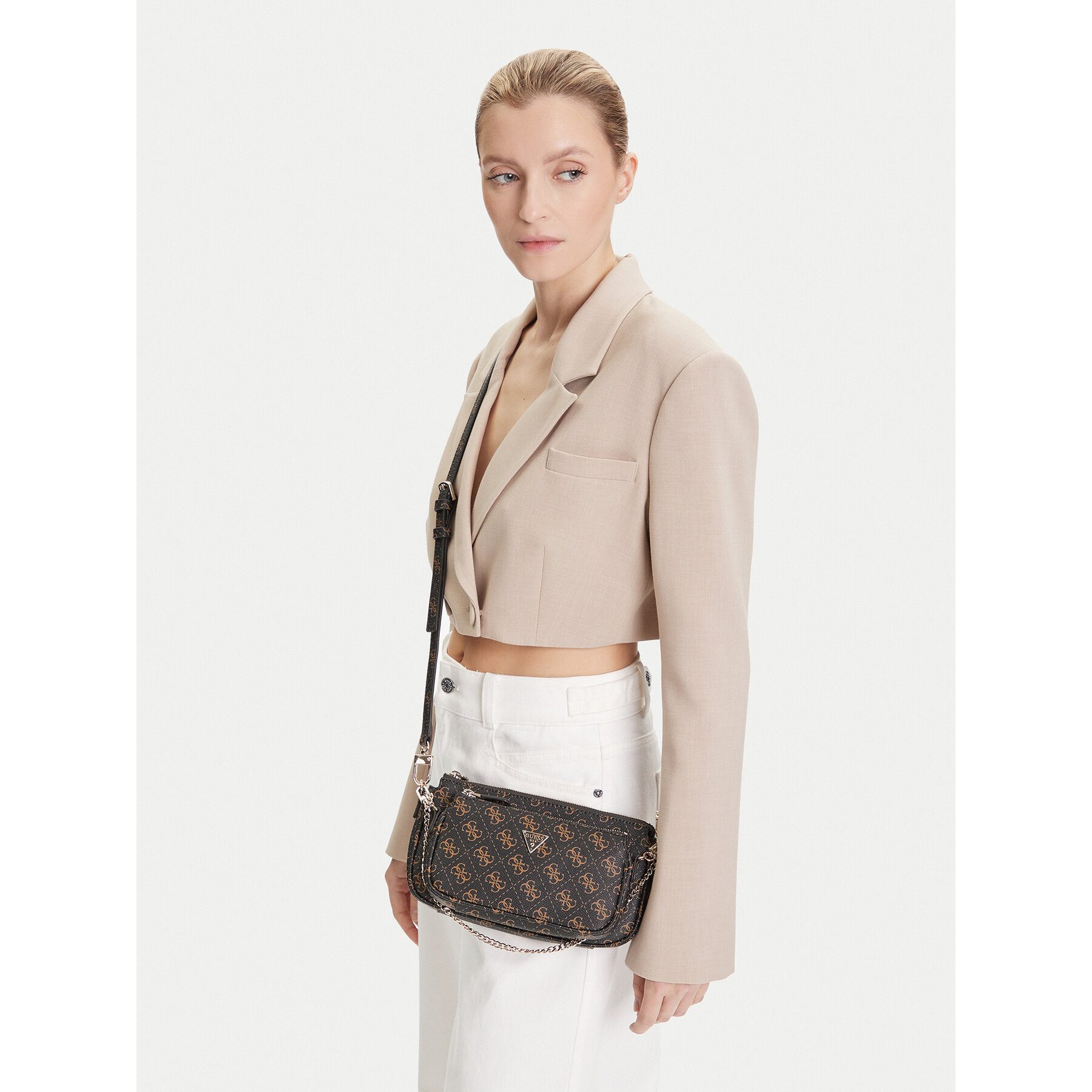 Τσάντα Guess Noelle II Mini HWQG96 72710 Καφέ