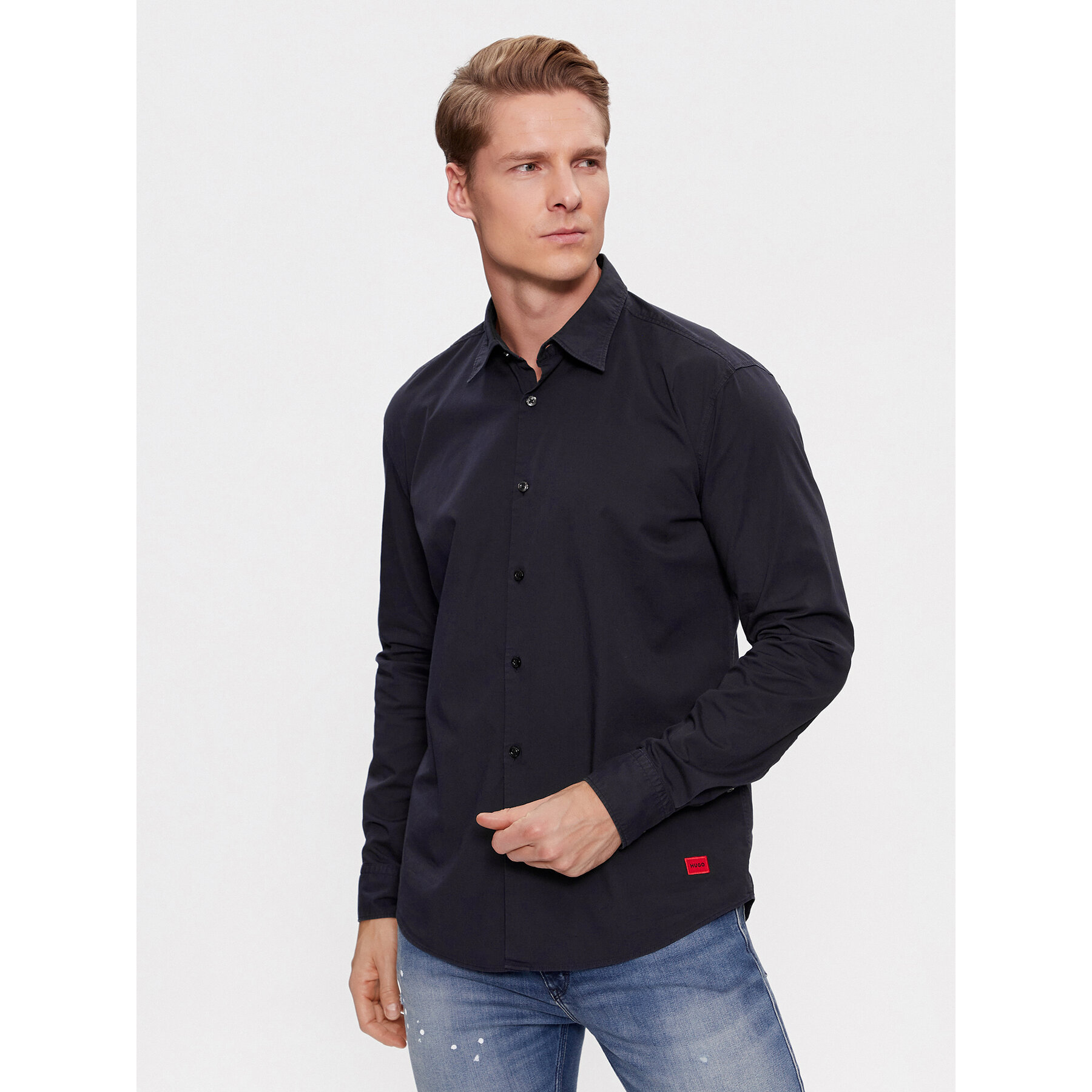Hugo Hemd Ermo 50500216 Dunkelblau Slim Fit