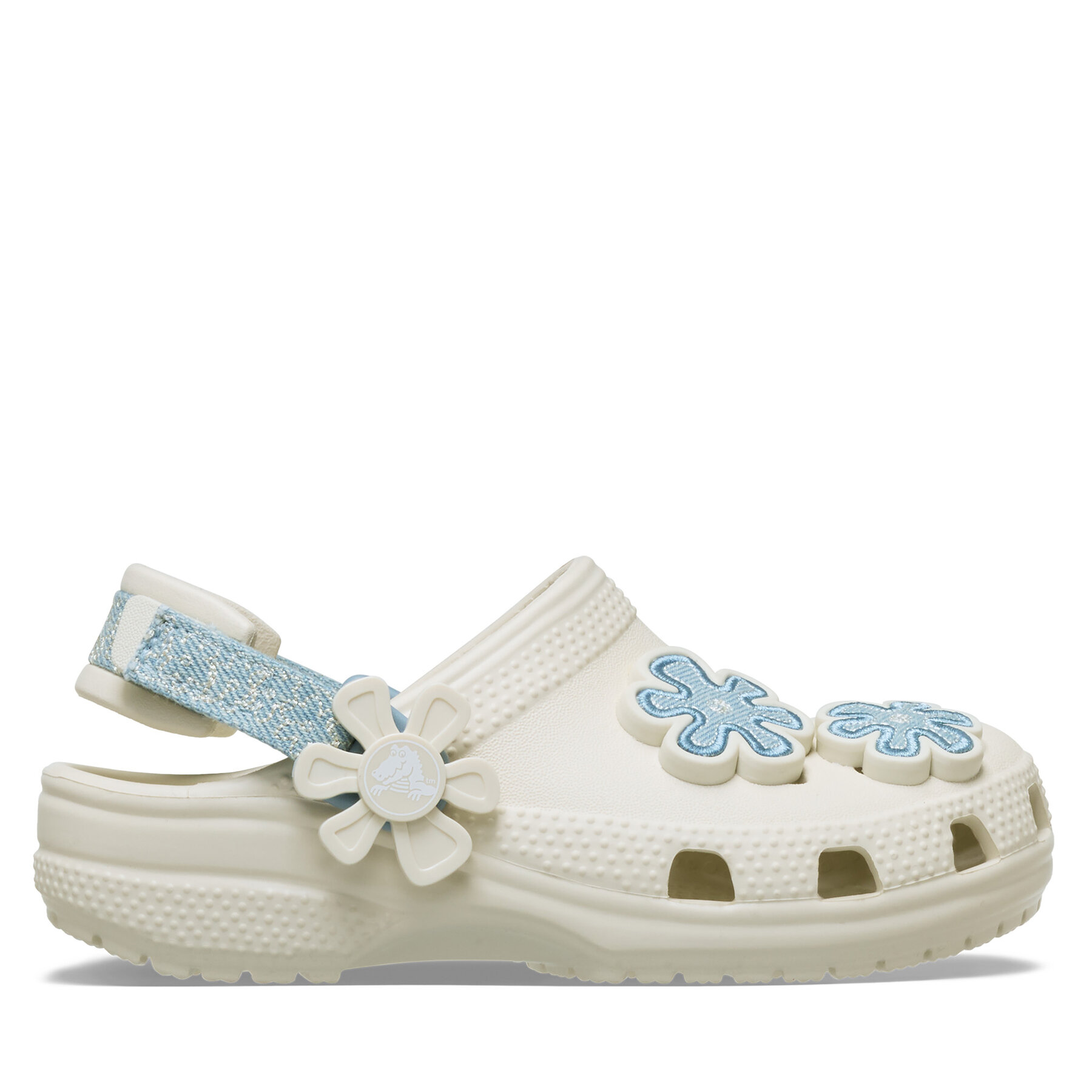 Šľapky Crocs Clsc Dnm Flwr Adj BackstrapCgT 212512 Sivá