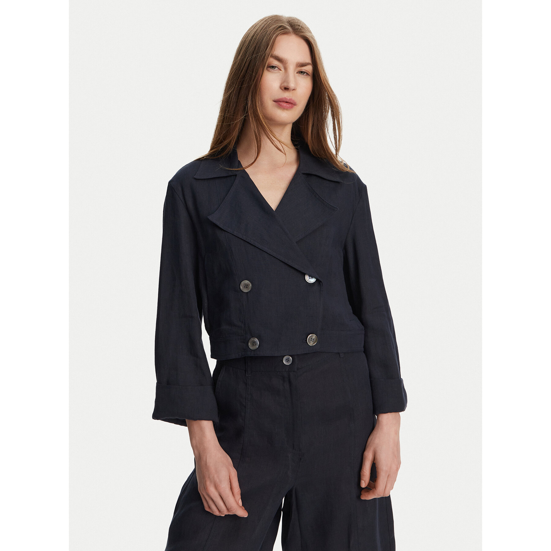 Marella Tenchcoat Flavio 2513041094 Dunkelblau Relaxed Fit