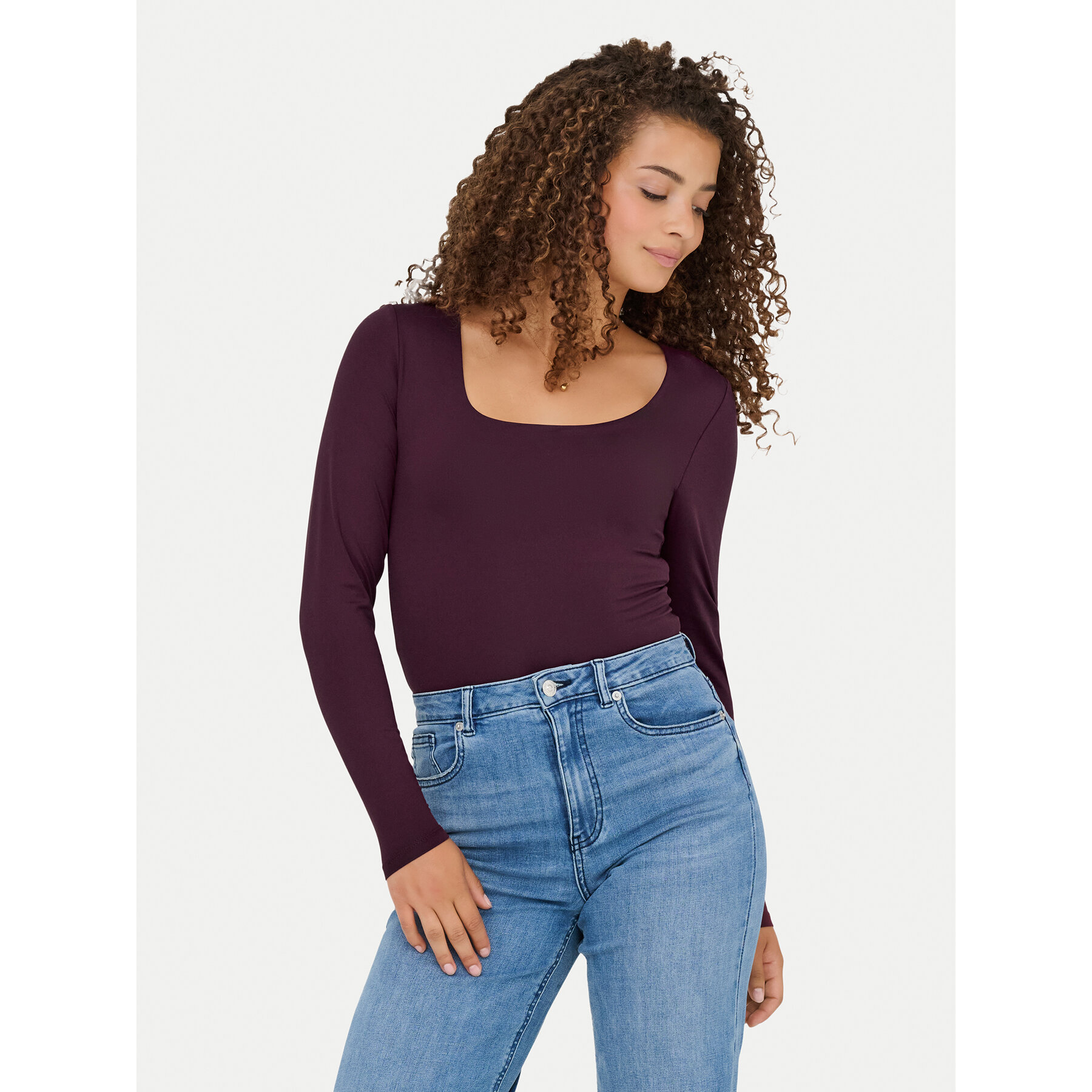Only Bluse Lea 15302647 Violett Slim Fit