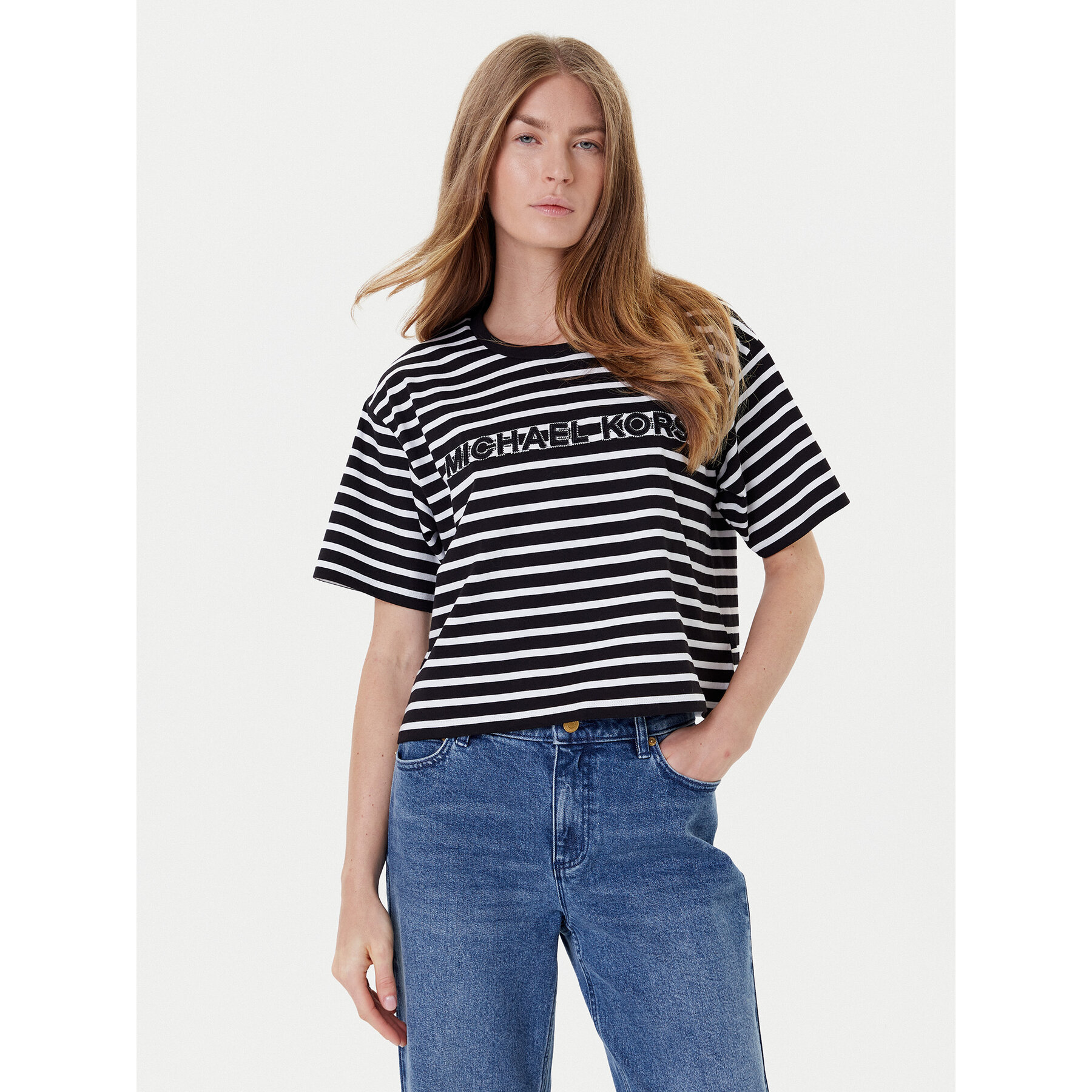 MICHAEL Michael Kors T-shirt MT551R9HM7 Crna Relaxed Fit