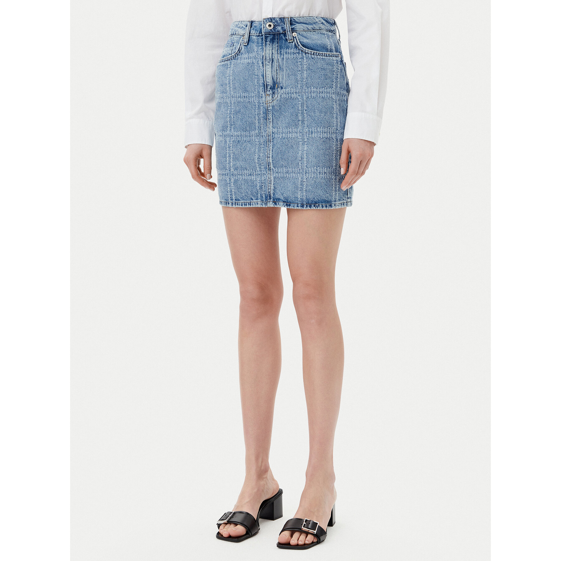 Karl Lagerfeld Jeans Jeansrock A2W12013 Blau Regular Fit