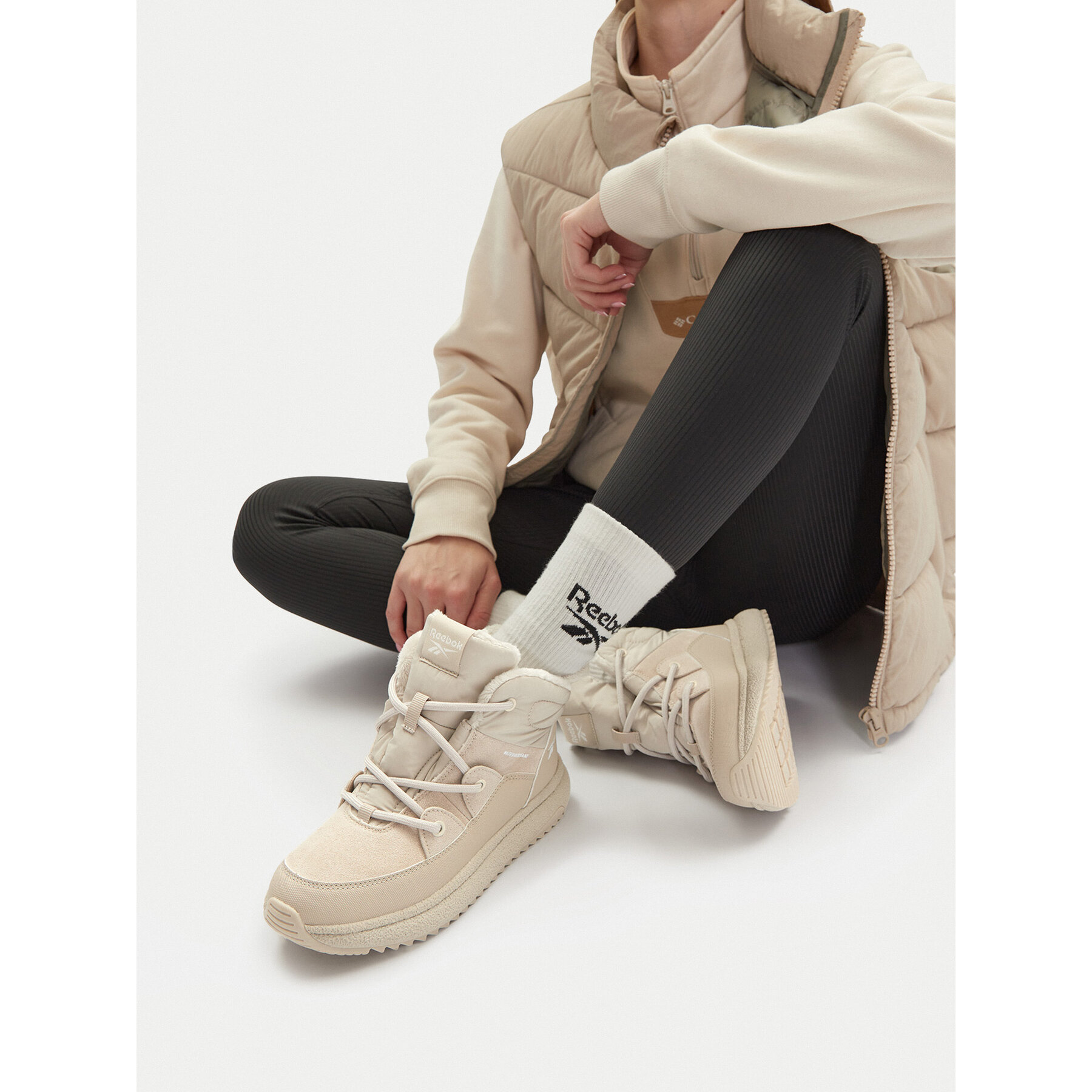 Cizme de zăpadă Reebok CEO-LEA-JA-C576W Bej