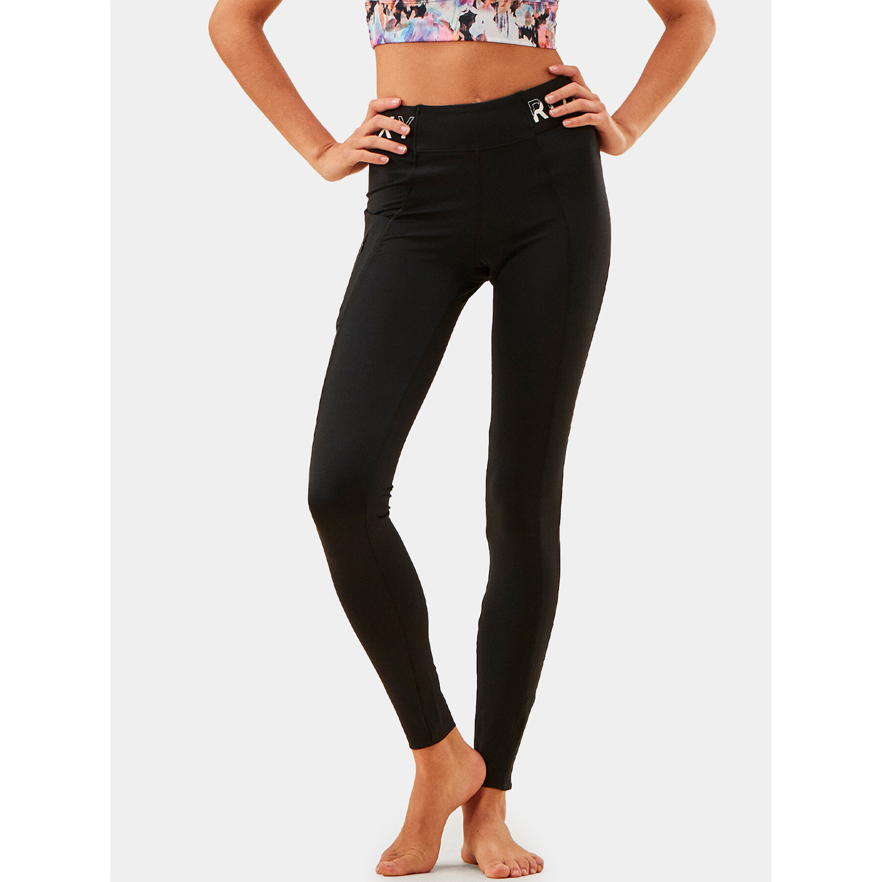 Roxy Leggings Bold Moves Legg Ndpt ERJNP03494 Grau Slim Fit
