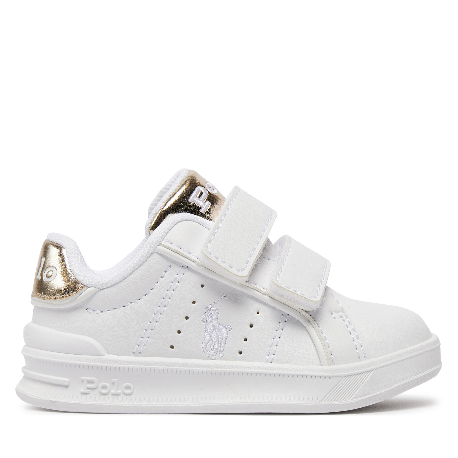 Sneakers Polo Ralph Lauren RL00340100 T White Smooth/Gold Metallic W/ Grey Pp