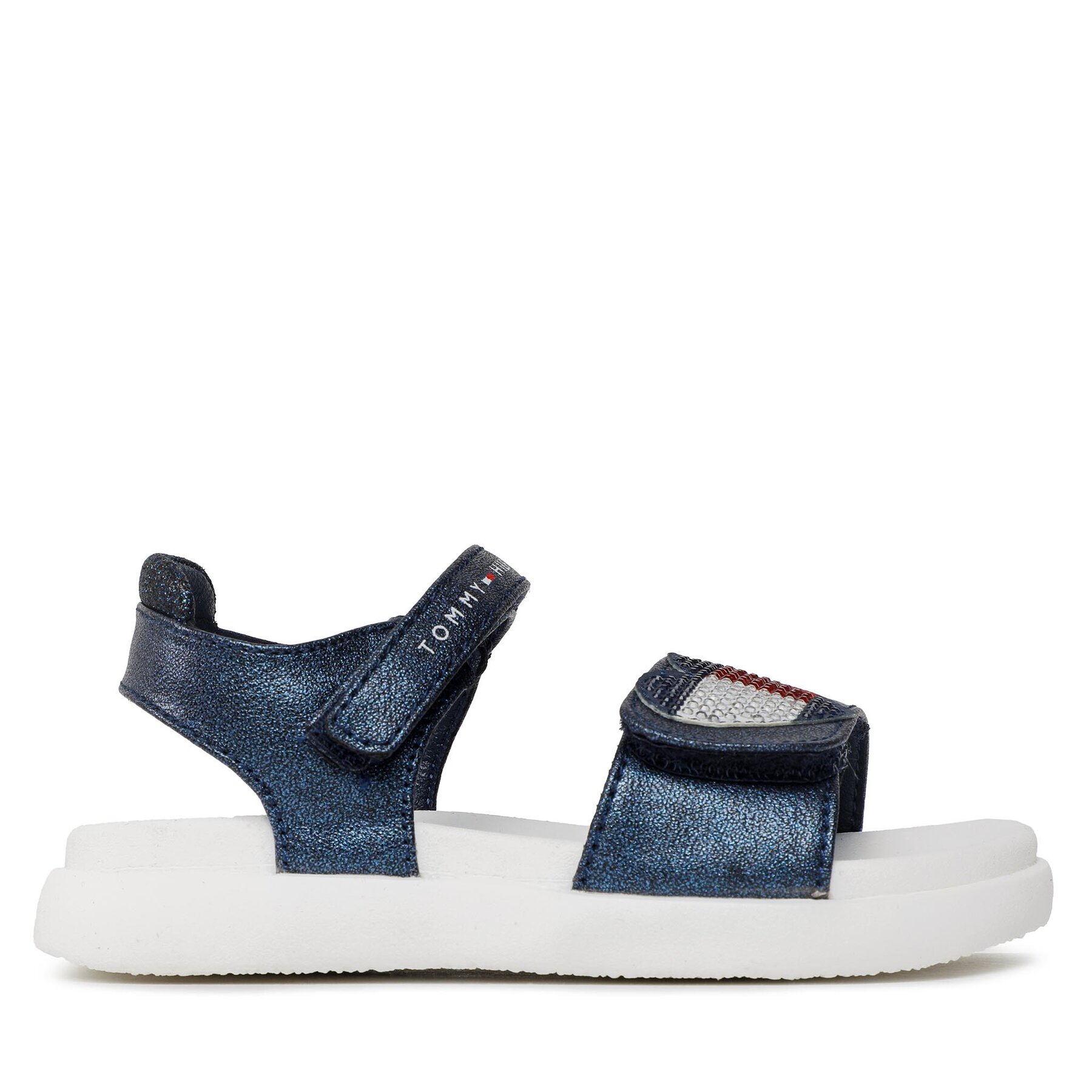 Tommy Hilfiger Σανδάλια Tommy Hilfiger Strass Heart Velcro Sandal T1A2-32752-1367 S Σκούρο μπλε