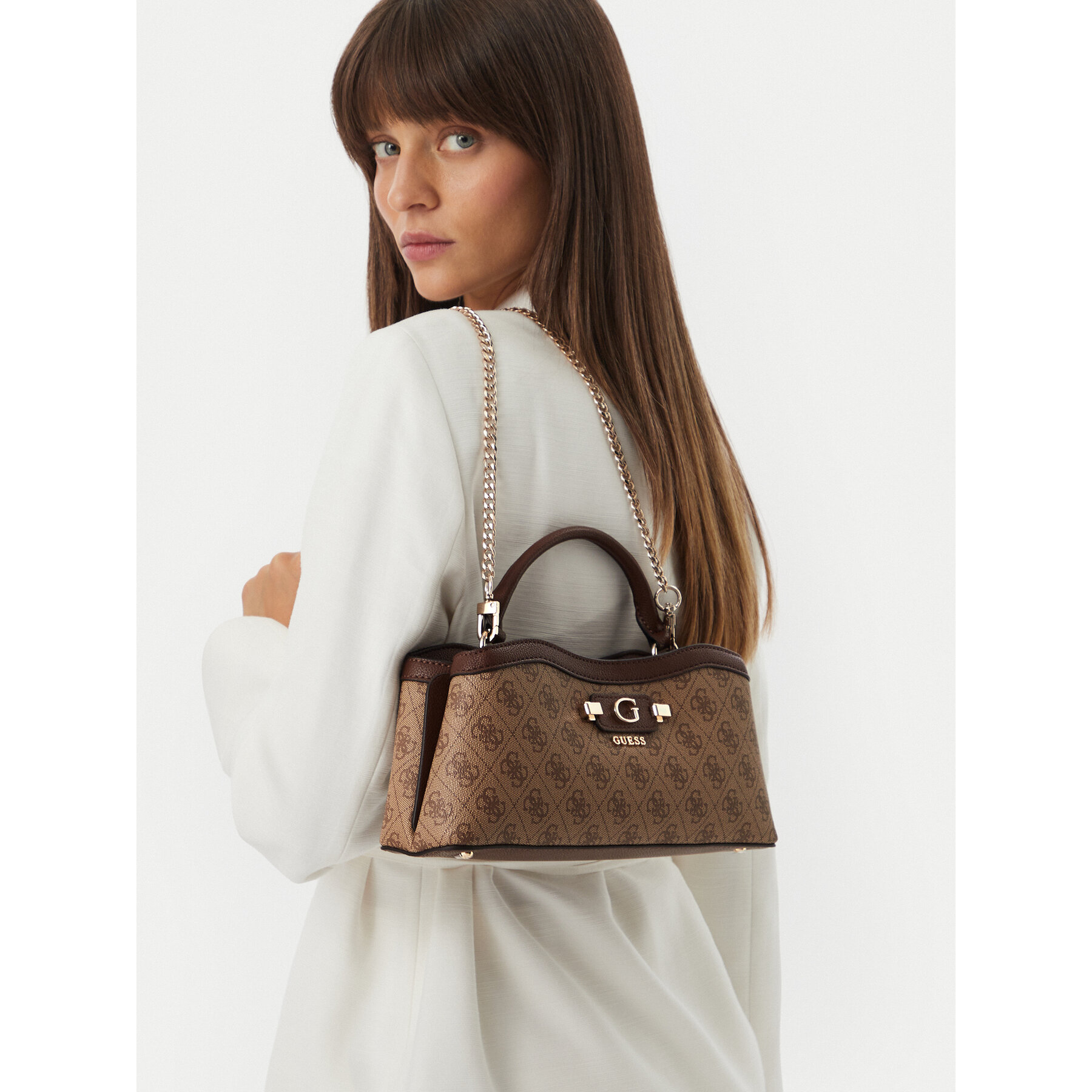 Τσάντα Guess Lindsey HWSG97 49050 Ανοιχτό καφέ