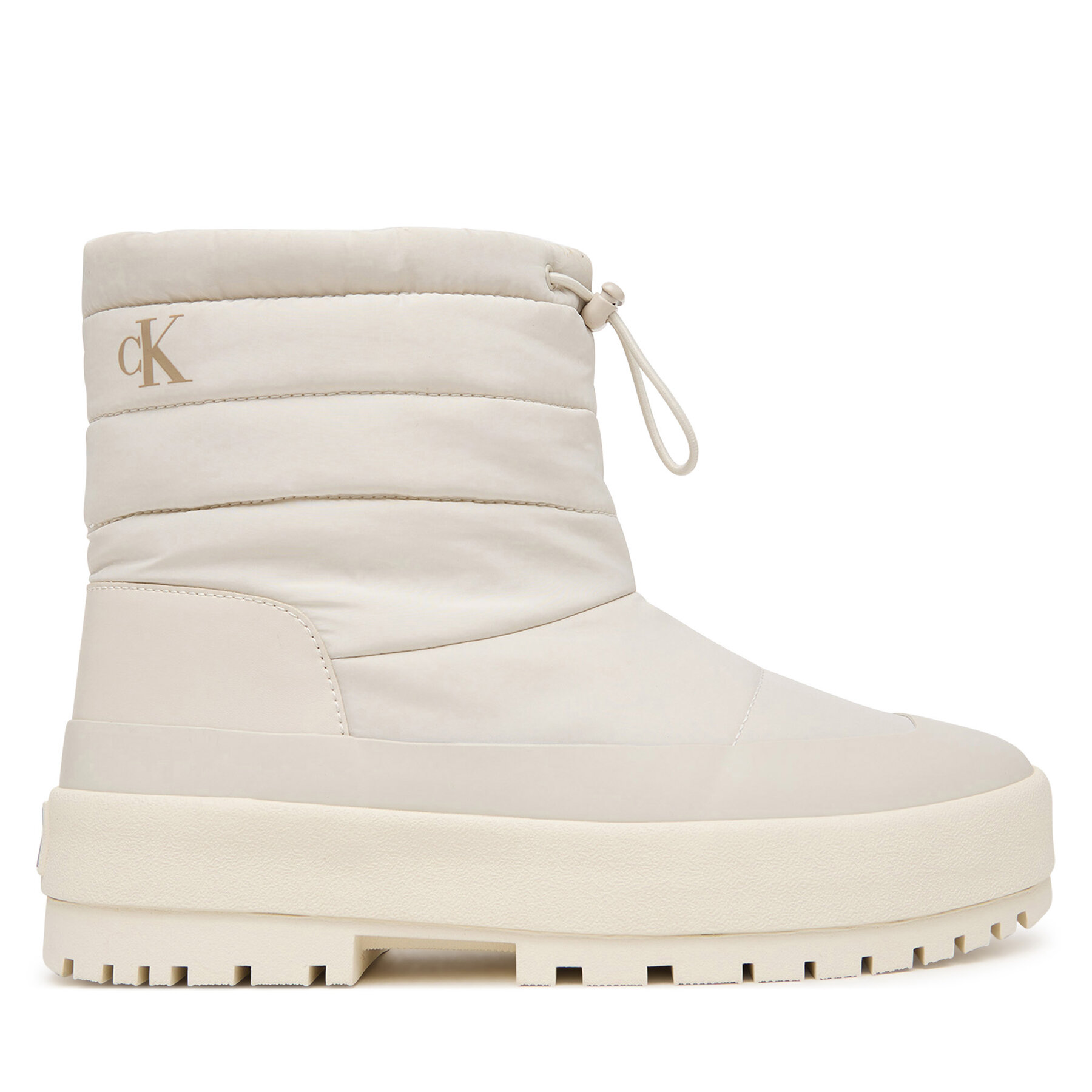 Čizme za snijeg Calvin Klein Vulc Flatform Snowboot Nyl HW0HW03245 Krem