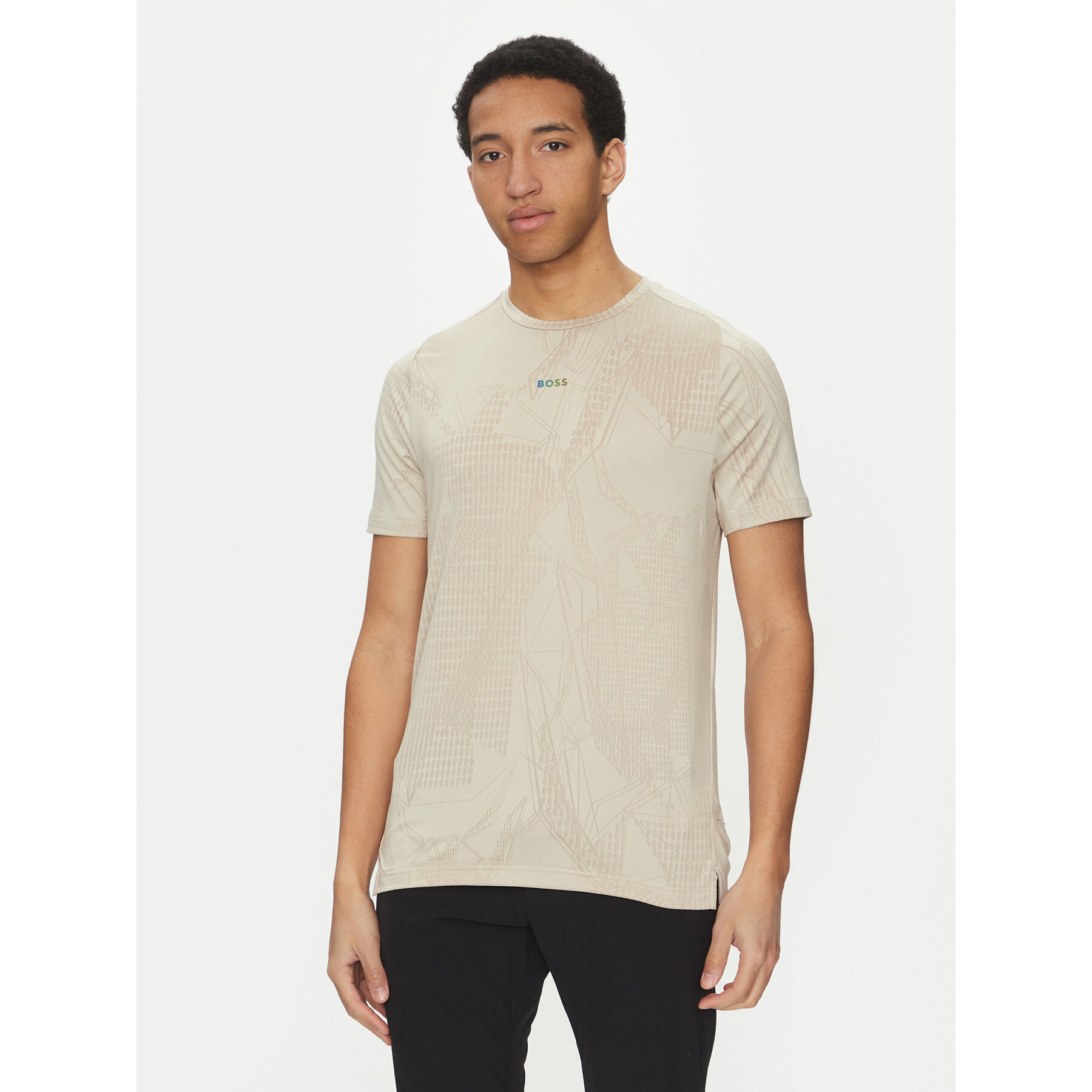 BOSS T-shirt Desert Active 50537755 Beige Regular Fit