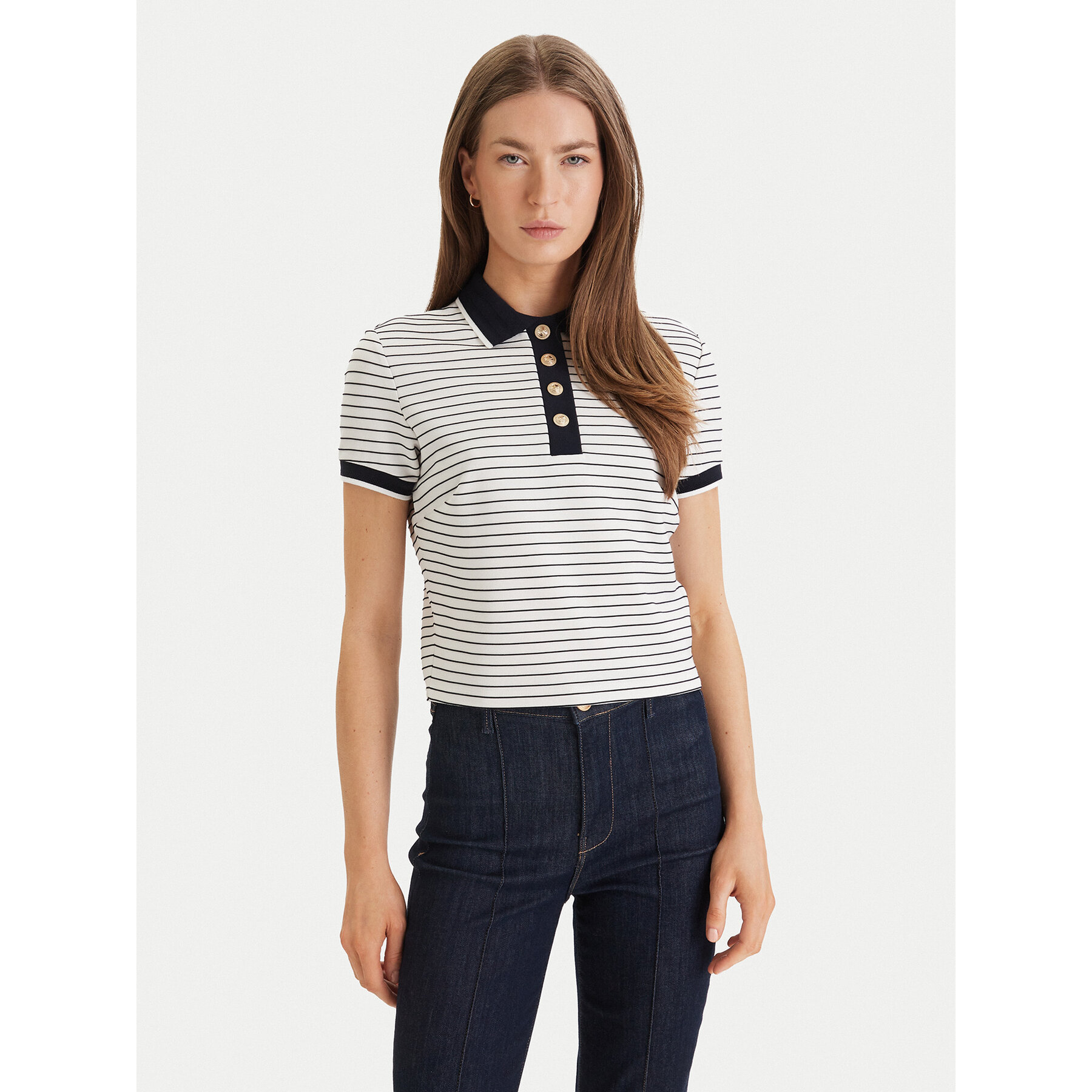 Guess Polo W6GP17 K2946 Λευκό Regular Fit