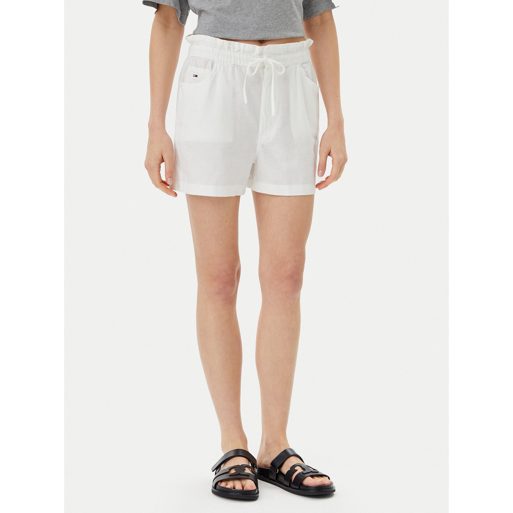 Tommy Jeans Stoffshorts DW0DW20360 Écru Regular Fit
