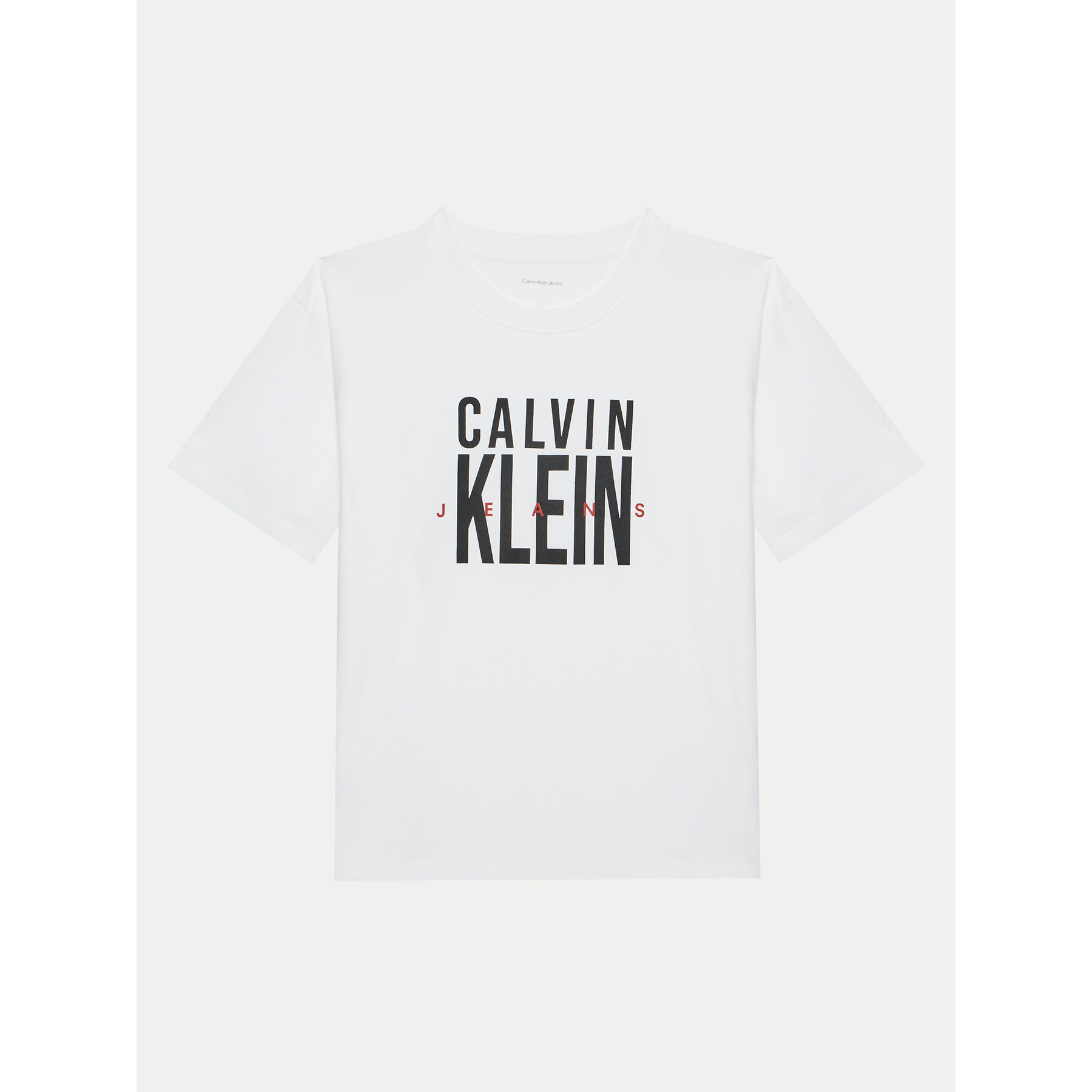Calvin Klein Jeans Marškinėliai Bold Graphic IB0IB02448 Balta Relaxed Fit