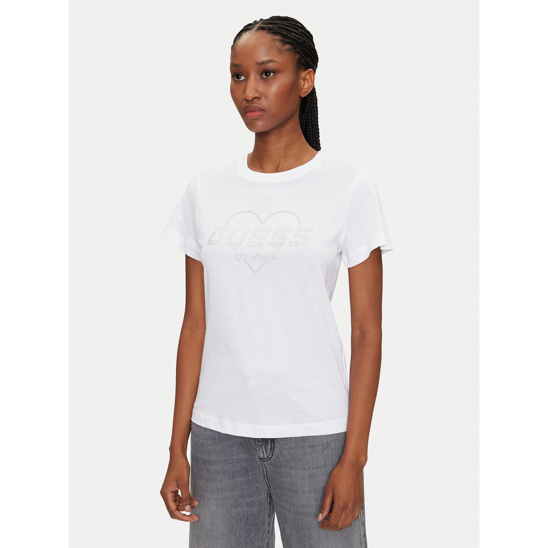Guess Póló V5GI10 K9RM1 Fehér Regular Fit