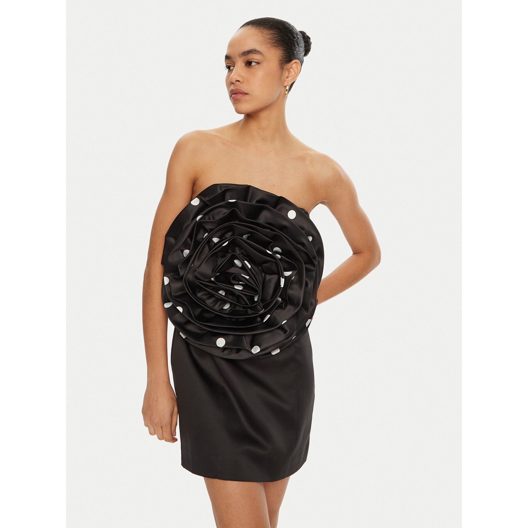 ROTATE Coctailkleid 113903 Schwarz Slim Fit