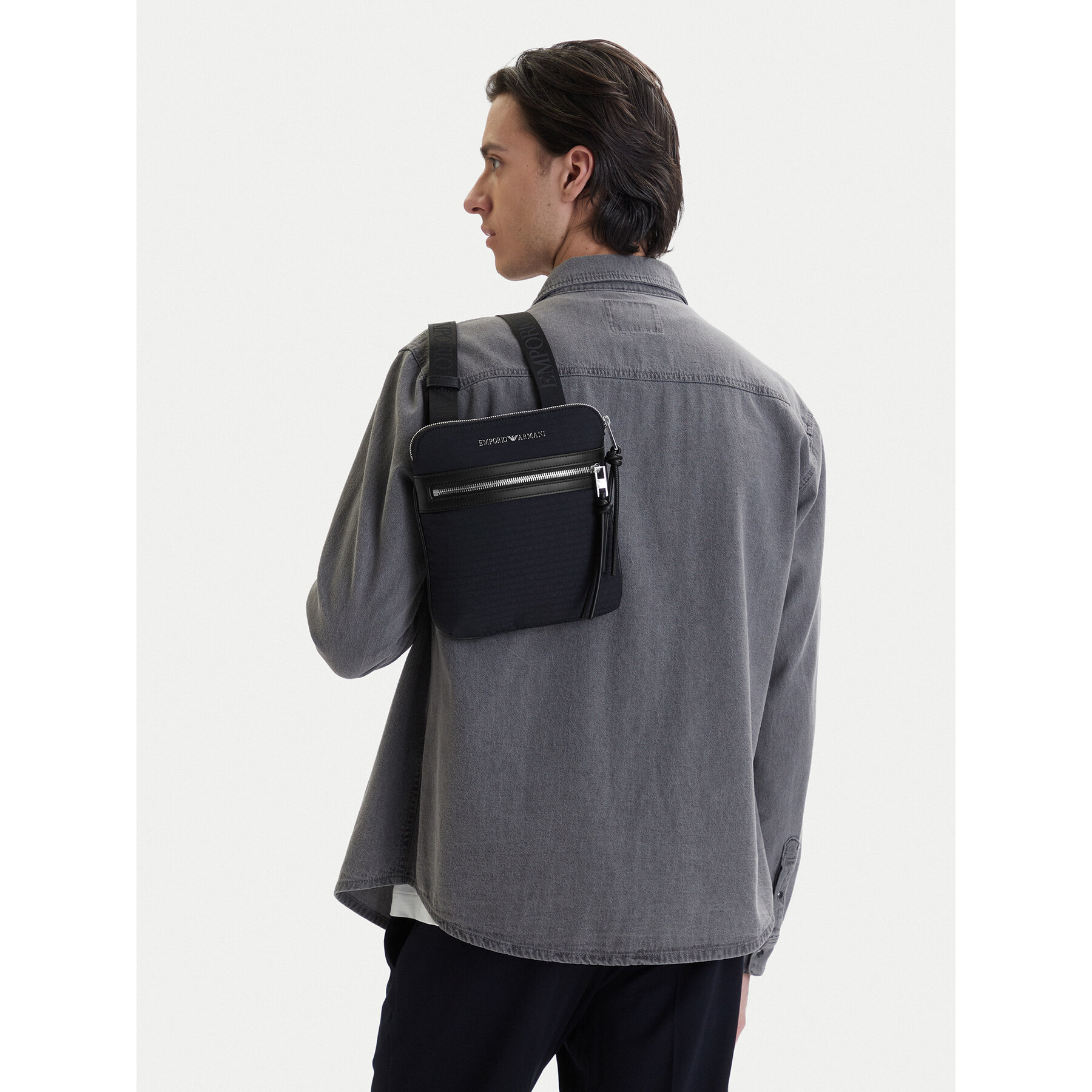 Geantă crossover Emporio Armani EM005400 AF14637 UB118 Bleumarin