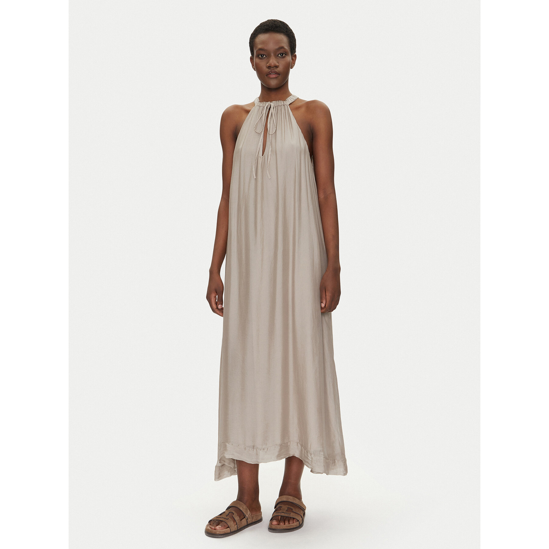 Bomboogie Sommerkleid AW8993TSET5 Beige Relaxed Fit