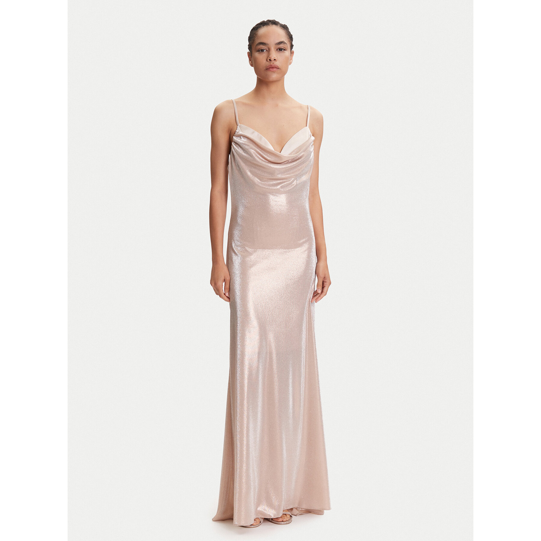 ACCESS FASHION Abendkleid 53-3342-373 Beige Slim Fit