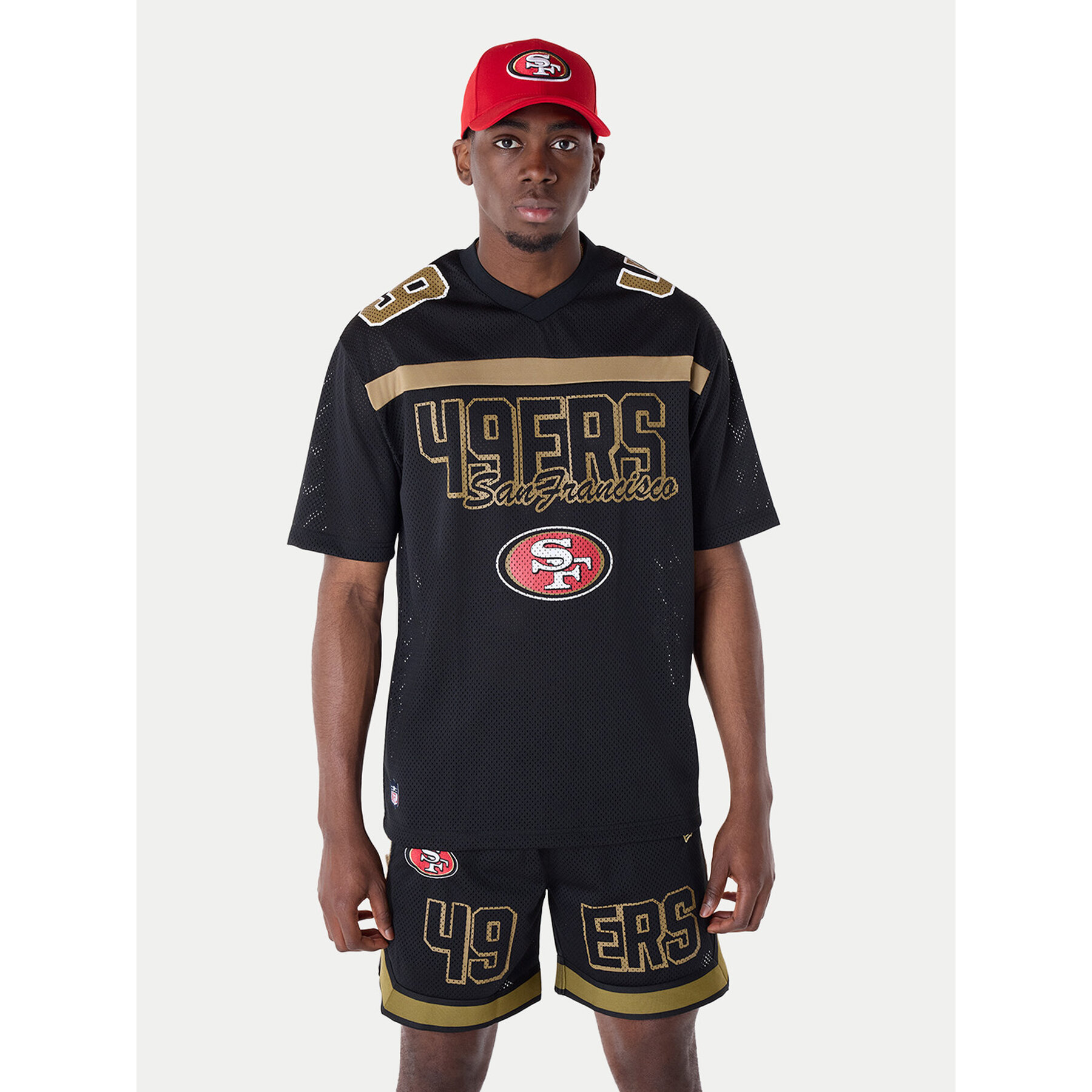 New Era T-shirt Saf49E Mesh Graphic Jersey 60596390 Nero Regular Fit