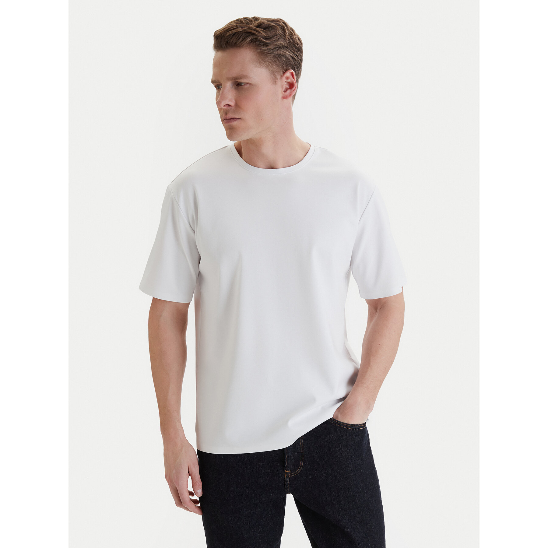 Nautica T-Shirt W126-NAMTS-1010-01X Weiß Regular Fit