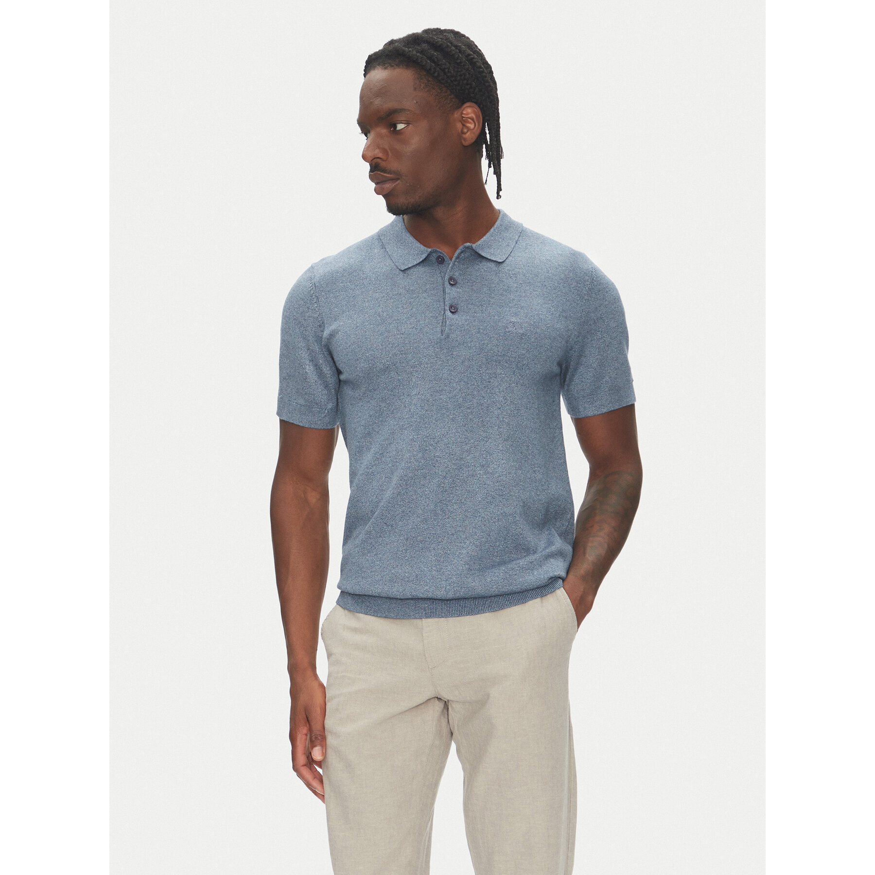 Lindbergh Polo 30-800159 Blu Slim Fit