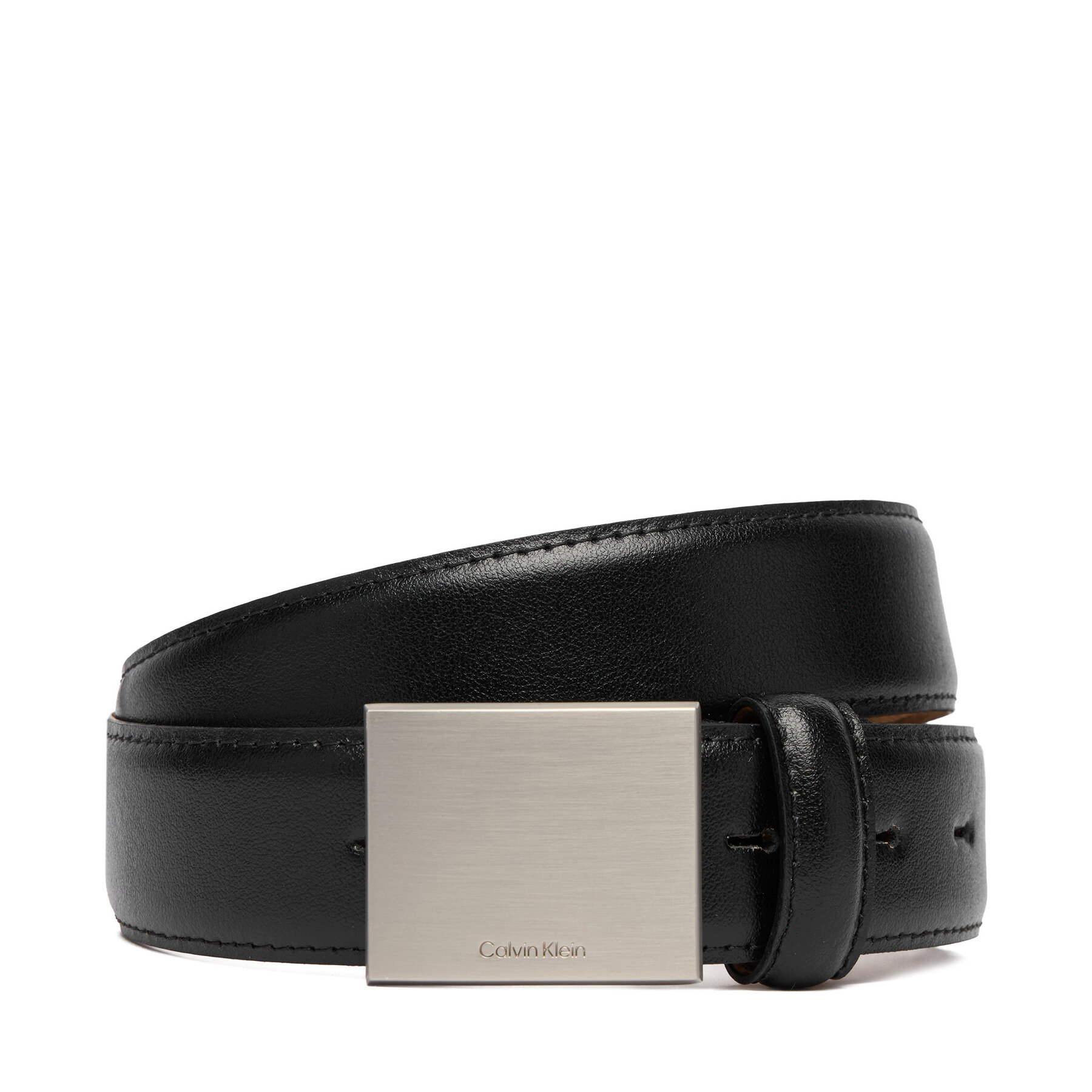 Férfi öv Calvin Klein Logo Plaque Smooth 32Mm LV04D7030G Fekete