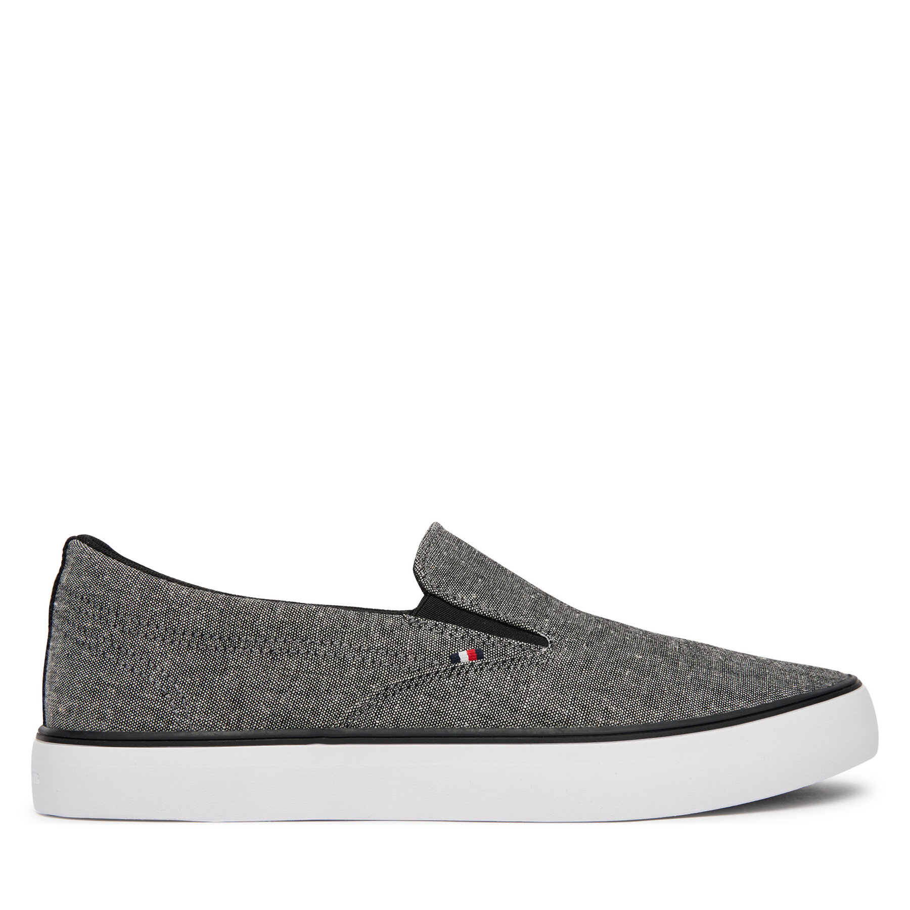 Tenis superge Tommy Hilfiger Harlem Core Ii Slip On Chambray FM0FM05819 Siva