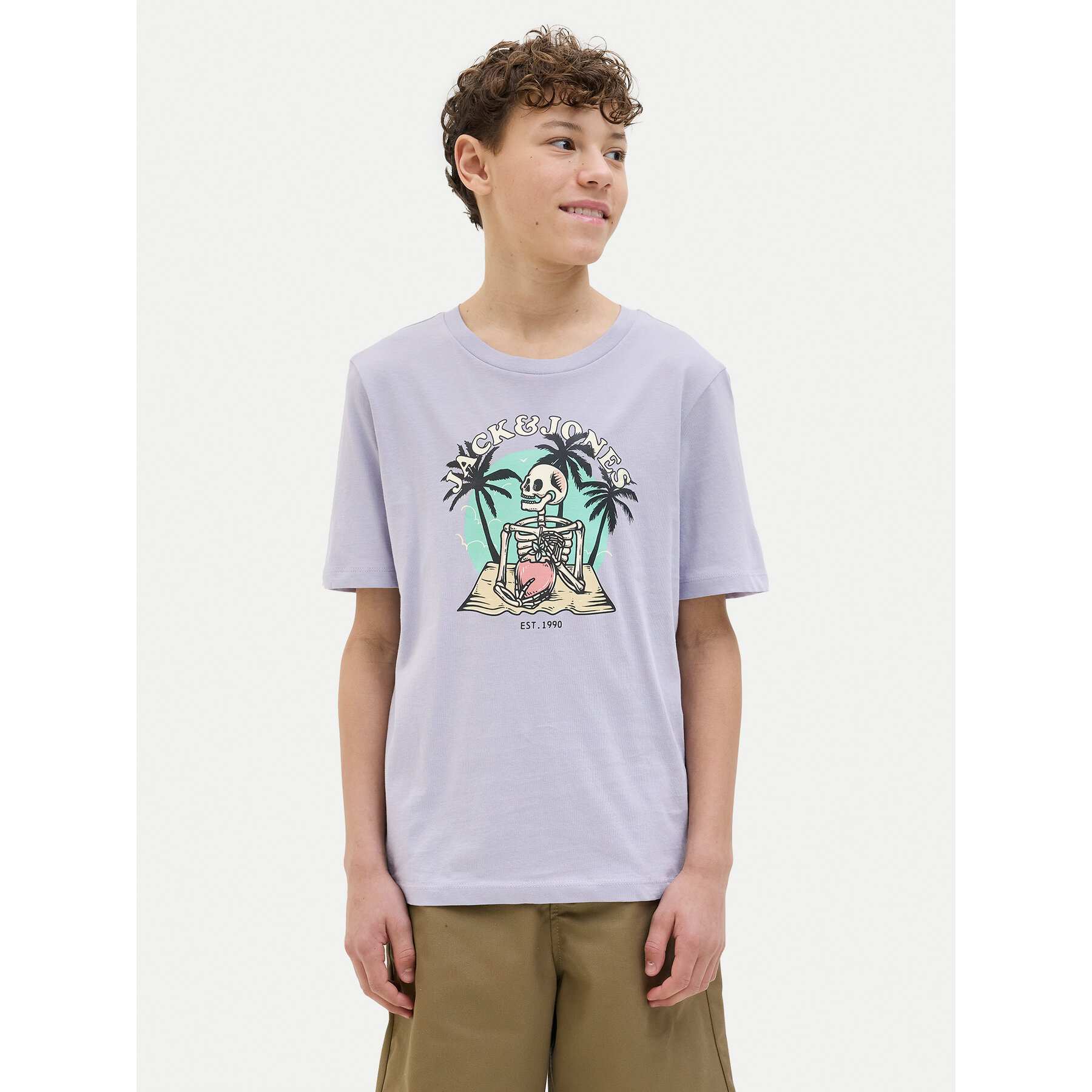 Jack&Jones Junior Jack&Jones Junior T-Shirt Elijah 12269825 Μωβ Regular Fit