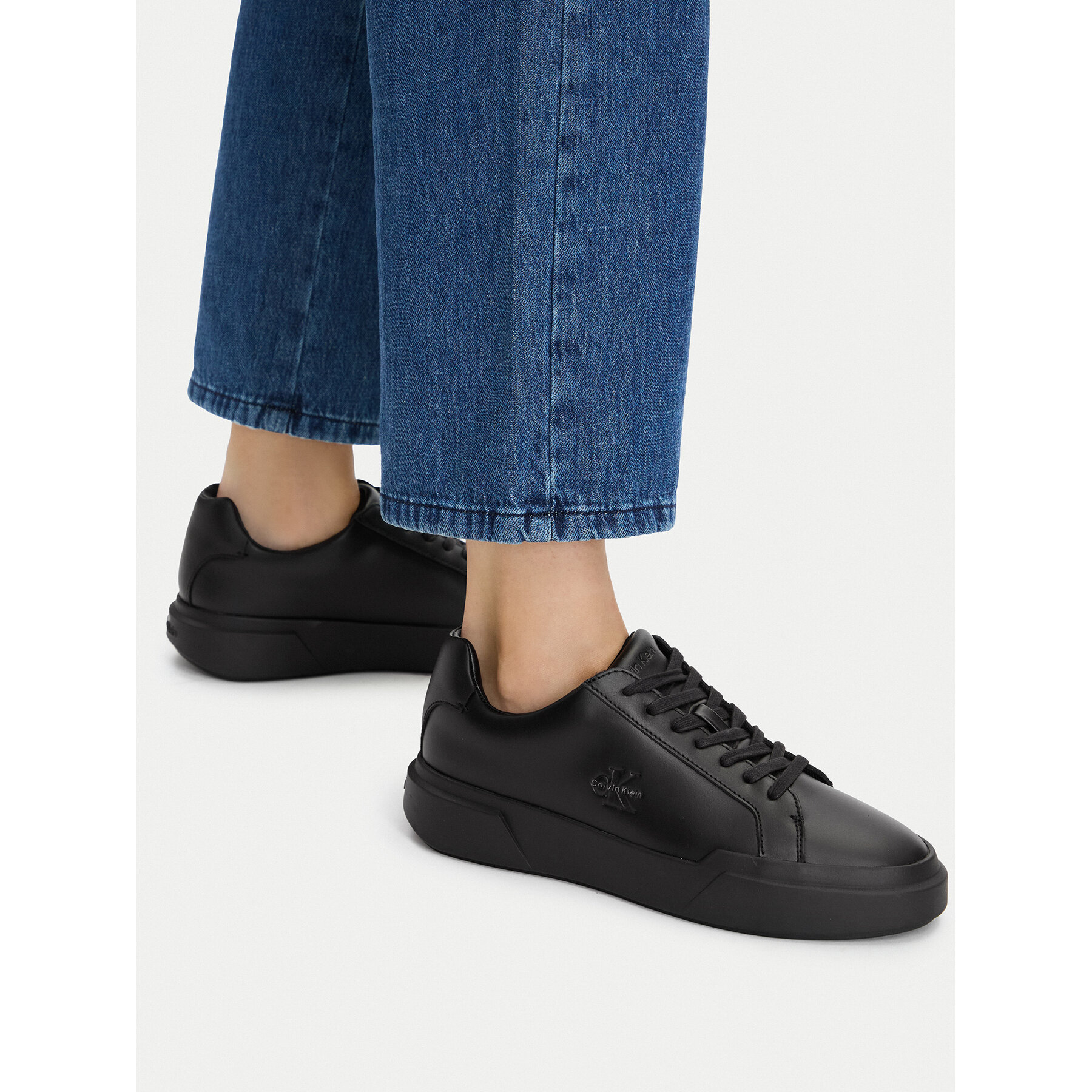 Sneakers Calvin Klein Chunky Cupsole Laceup Lth Wn YW0YW01947 Negru