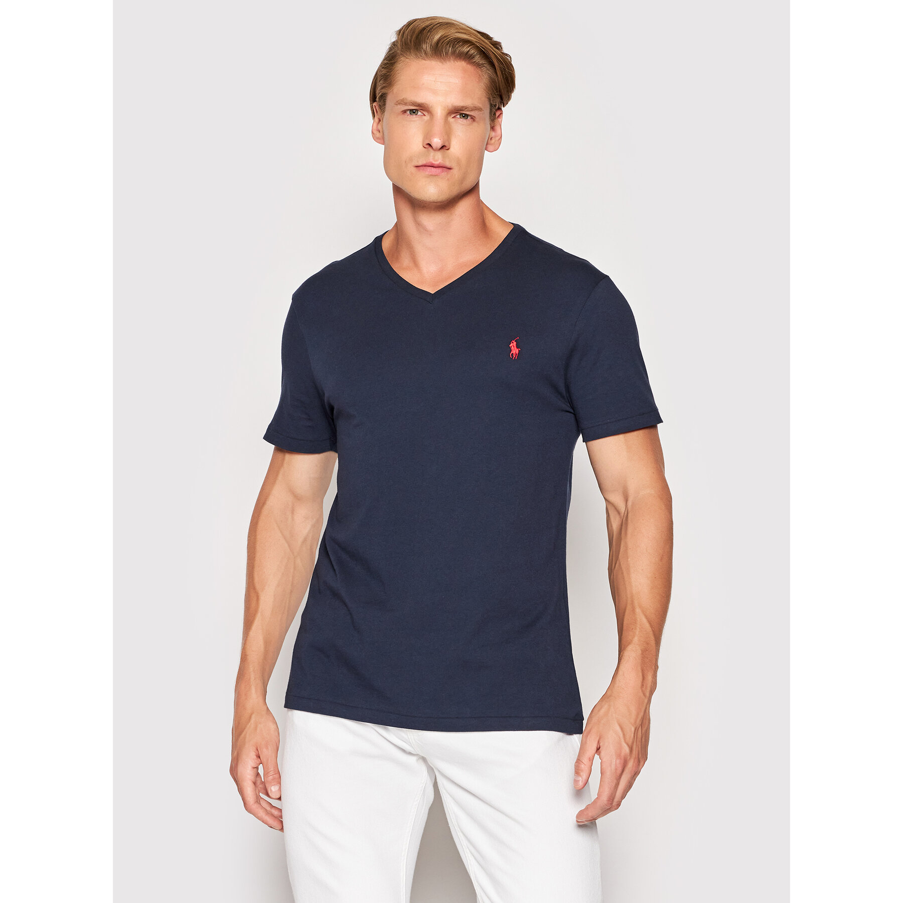 Polo Ralph Lauren T-Shirt 710671453091 Σκούρο μπλε Custom Slim Fit