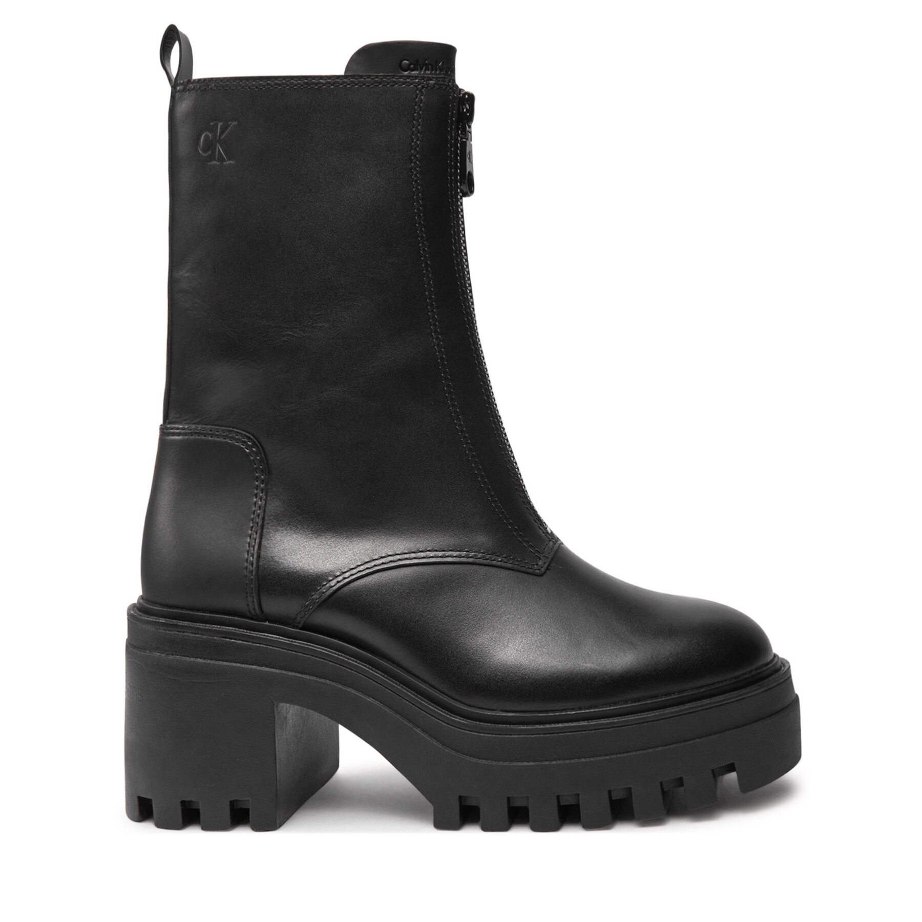 Боти Calvin Klein Jeans Chunky Heeled Zip YW0YW01541 Черен