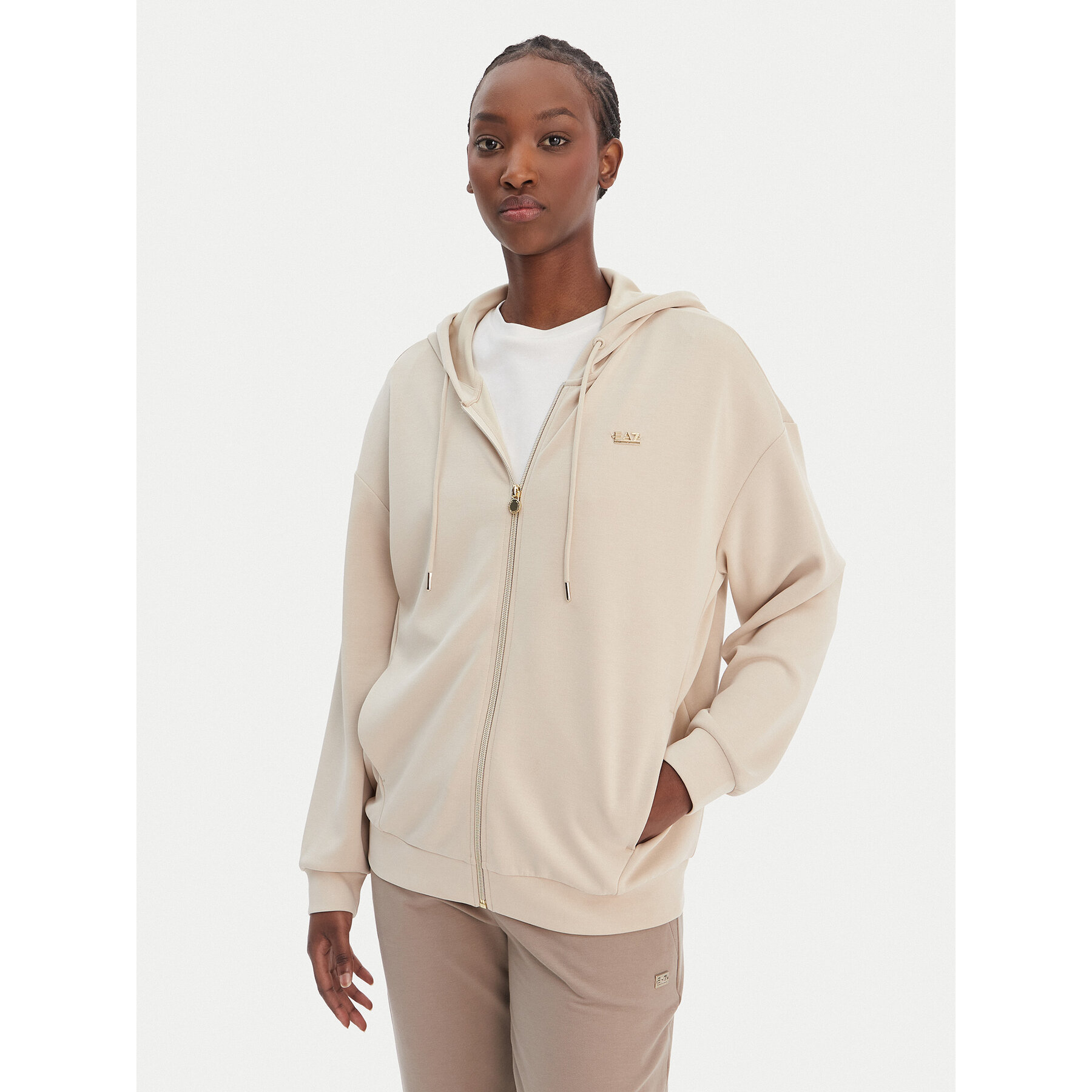 EA7 Emporio Armani Sweatshirt 7W000192 AF12643 U1088 Beige Relaxed Fit