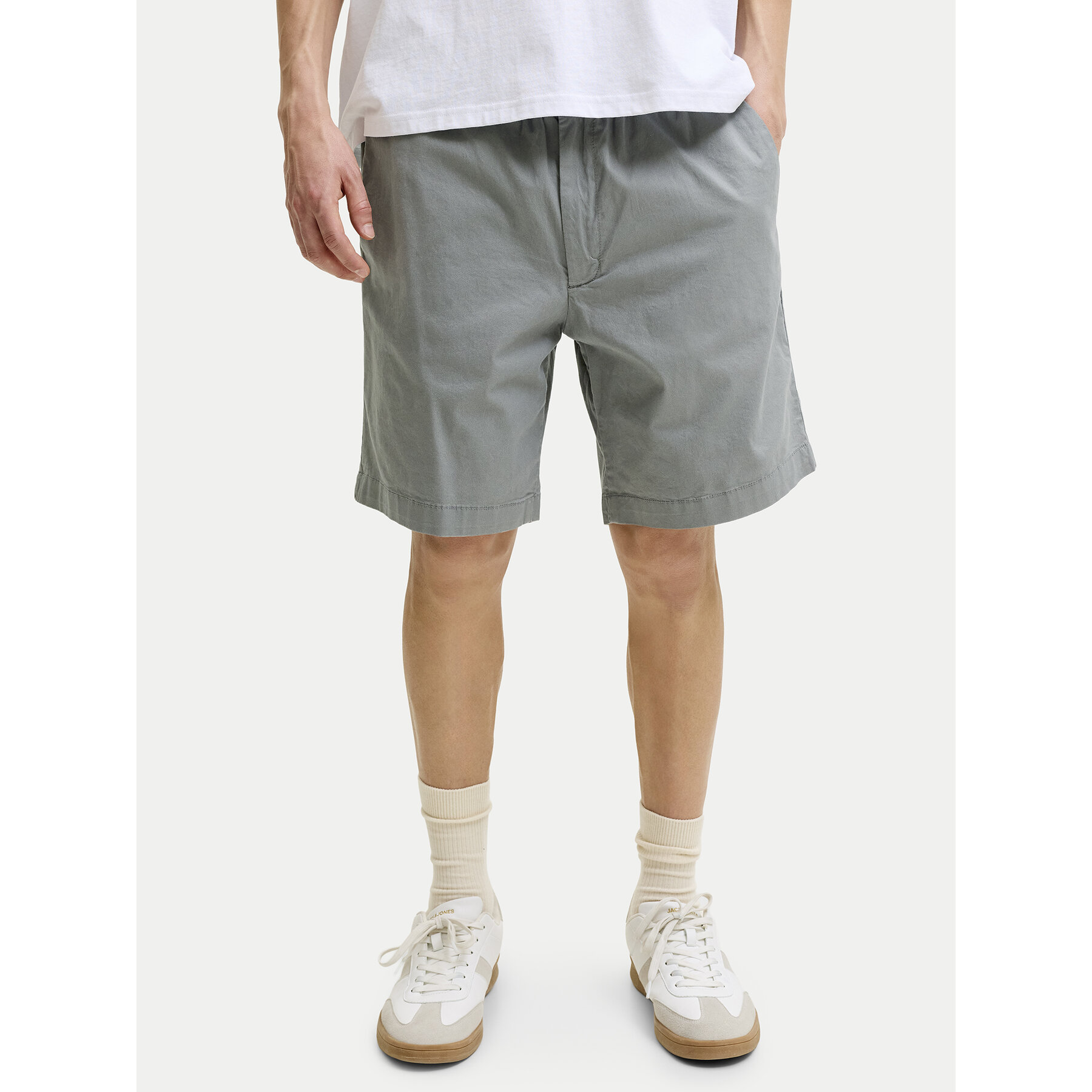 Jack & Jones Stoffshorts Jaiden 12302141 Grau Regular Fit