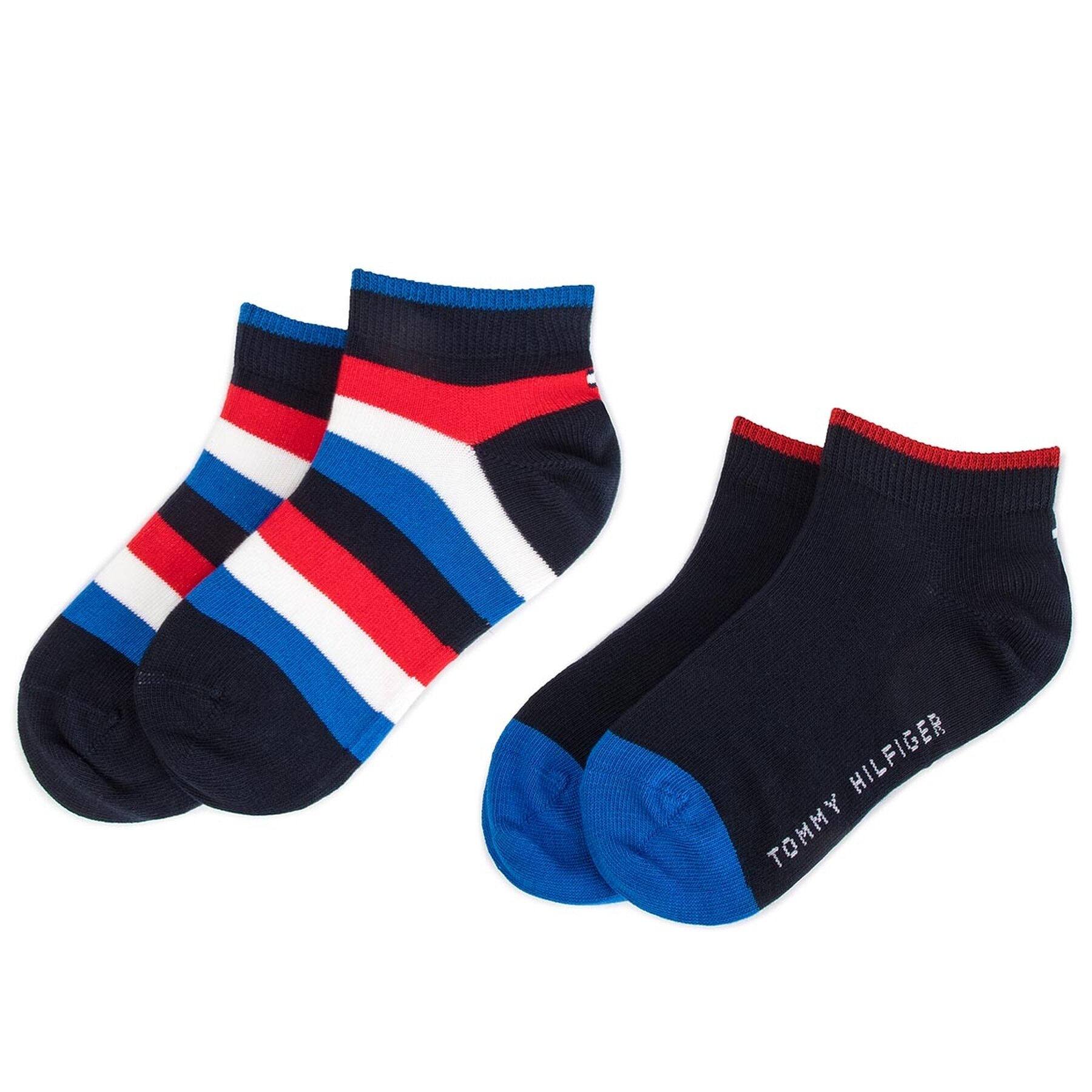 Lot de 2 paires de chaussettes hautes enfant Tommy Hilfiger 354010001 Bleu marine