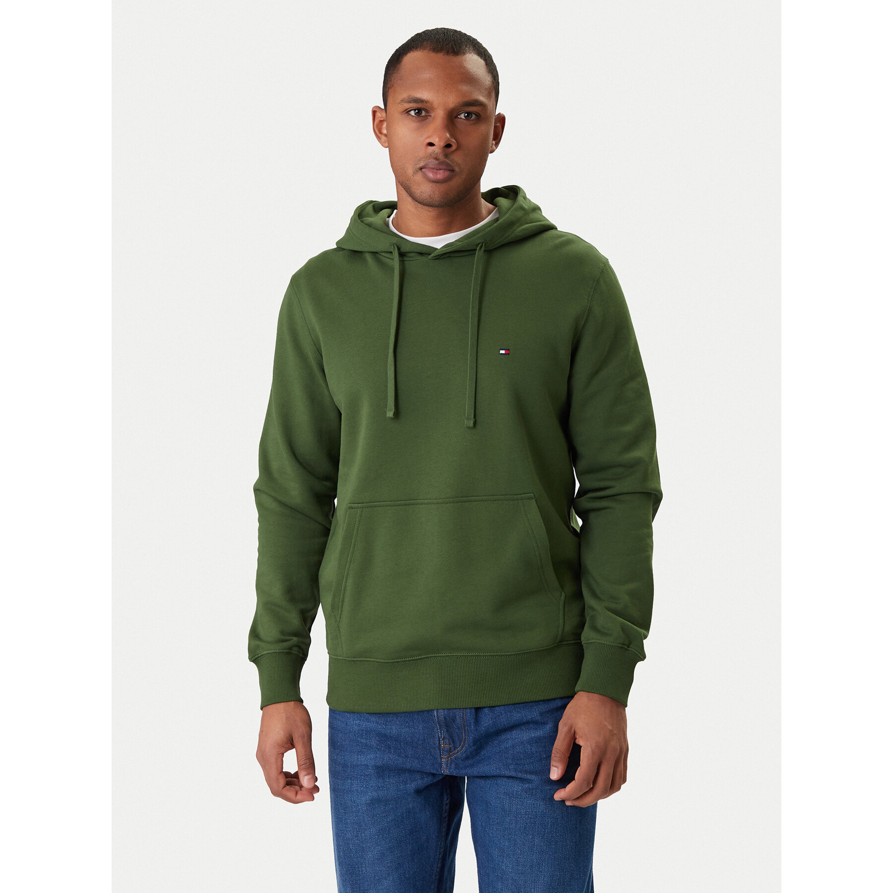 Tommy Hilfiger Sweatshirt Essential MW0MW37235 Grün Regular Fit