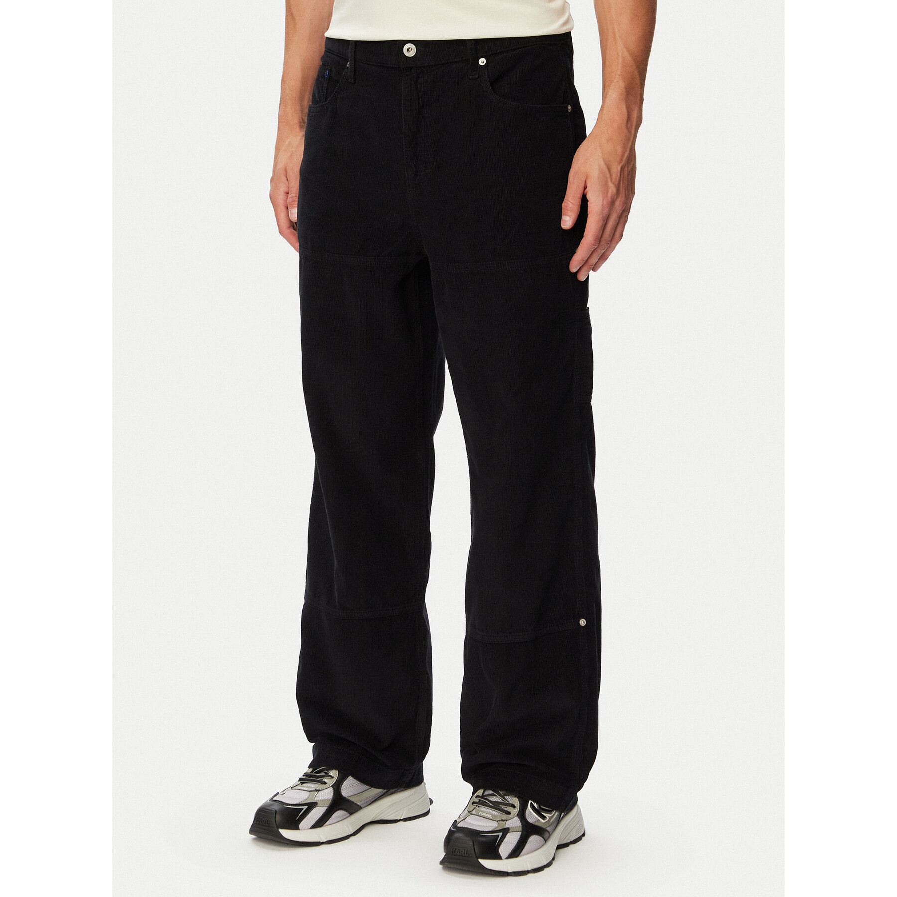Karl Lagerfeld Jeans Stoffhose B3M10017 Schwarz Relaxed Fit
