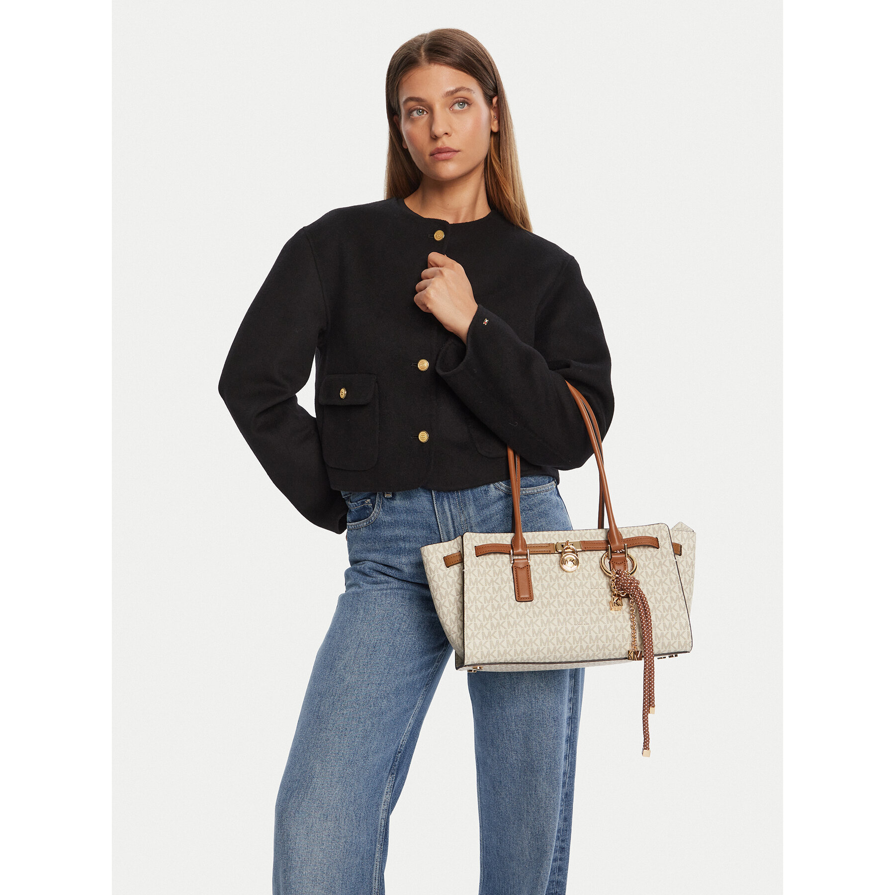 Geantă MICHAEL Michael Kors 30F5GNXT0B Écru