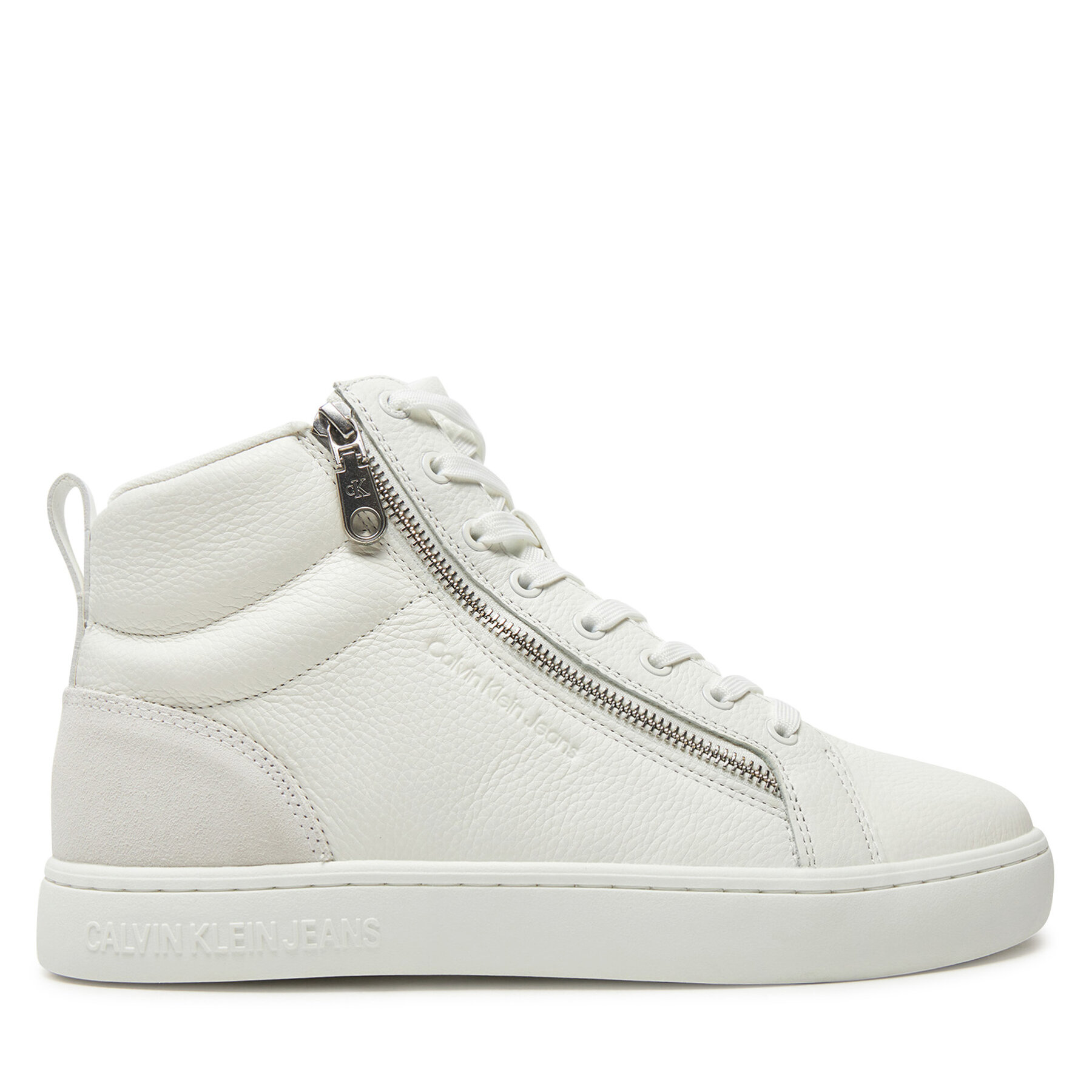 Sneakers Calvin Klein Jeans Classic Cupsole Zip Mid In YM0YM01156 Bianco