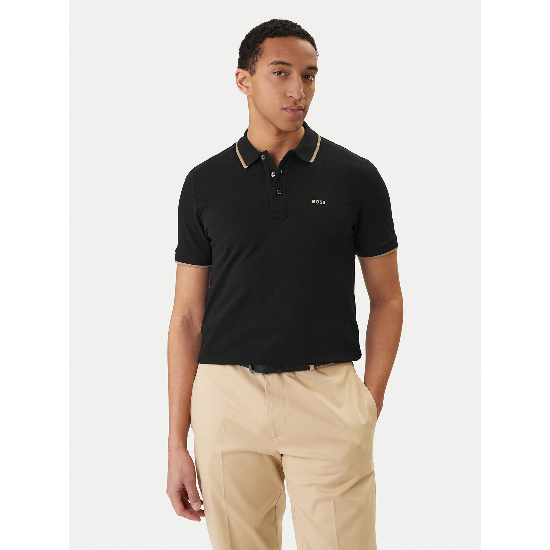 Boss Poloshirt Parlay 190 50494697 Schwarz Regular Fit