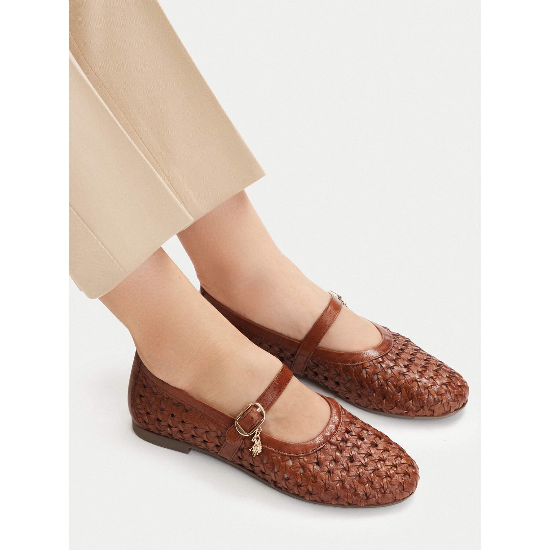 Balerini U.S. Polo Assn. EO-LARISA001W/6L1 Maro deschis