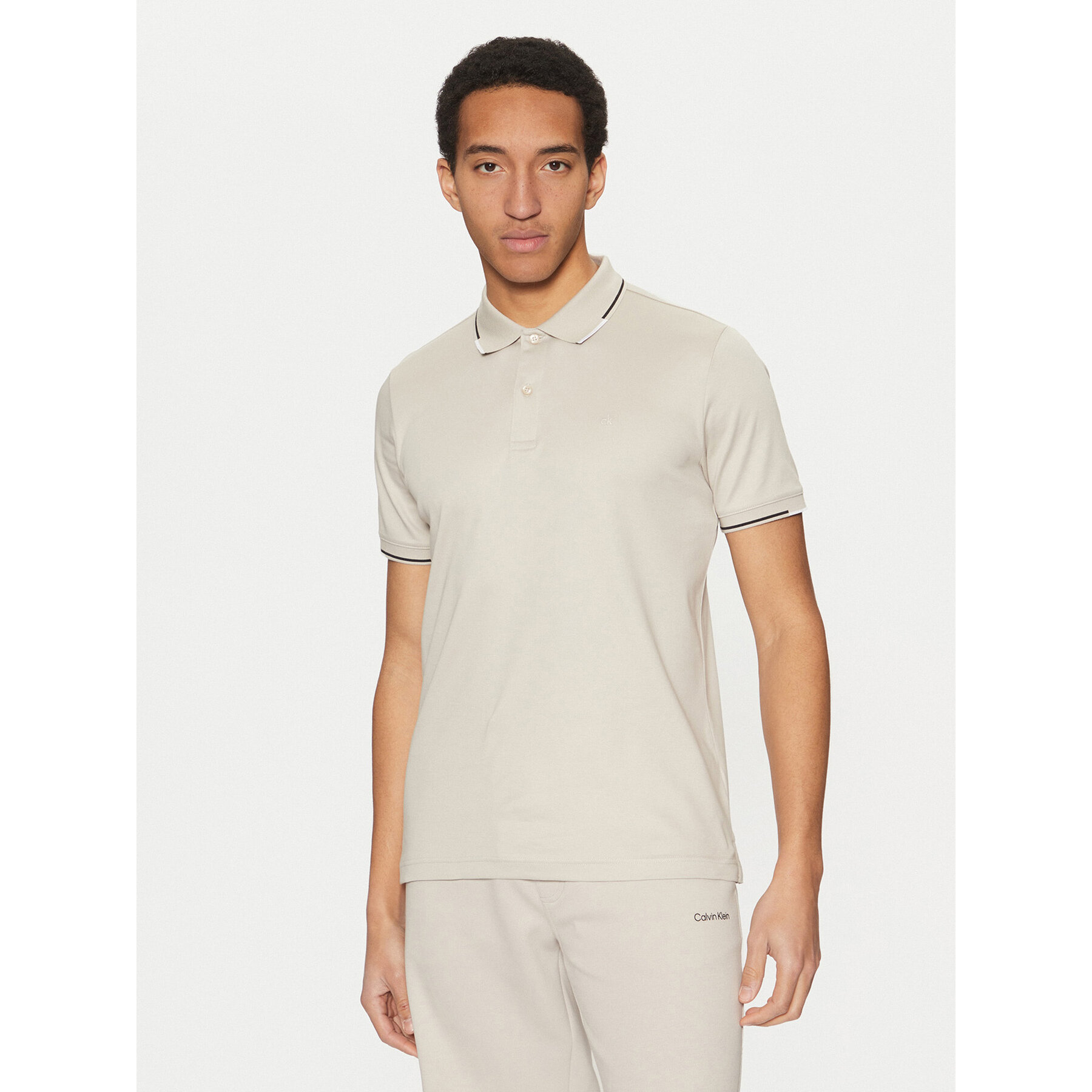 Calvin Klein Pólóing K10K114130 Bézs Regular Fit