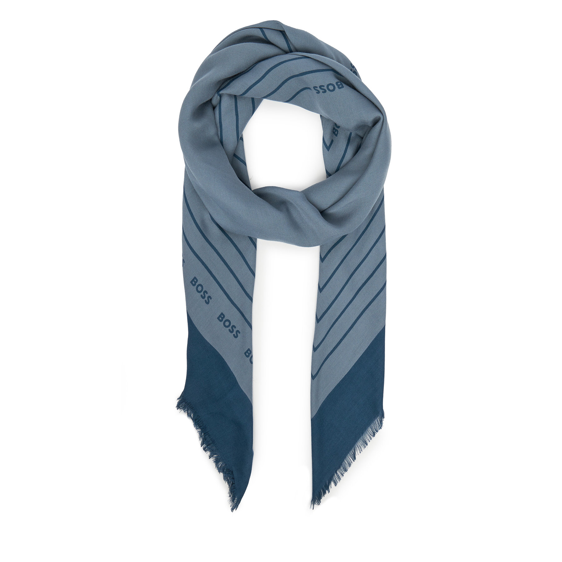 Eșarfă BOSS Laik 50521800 Albastru