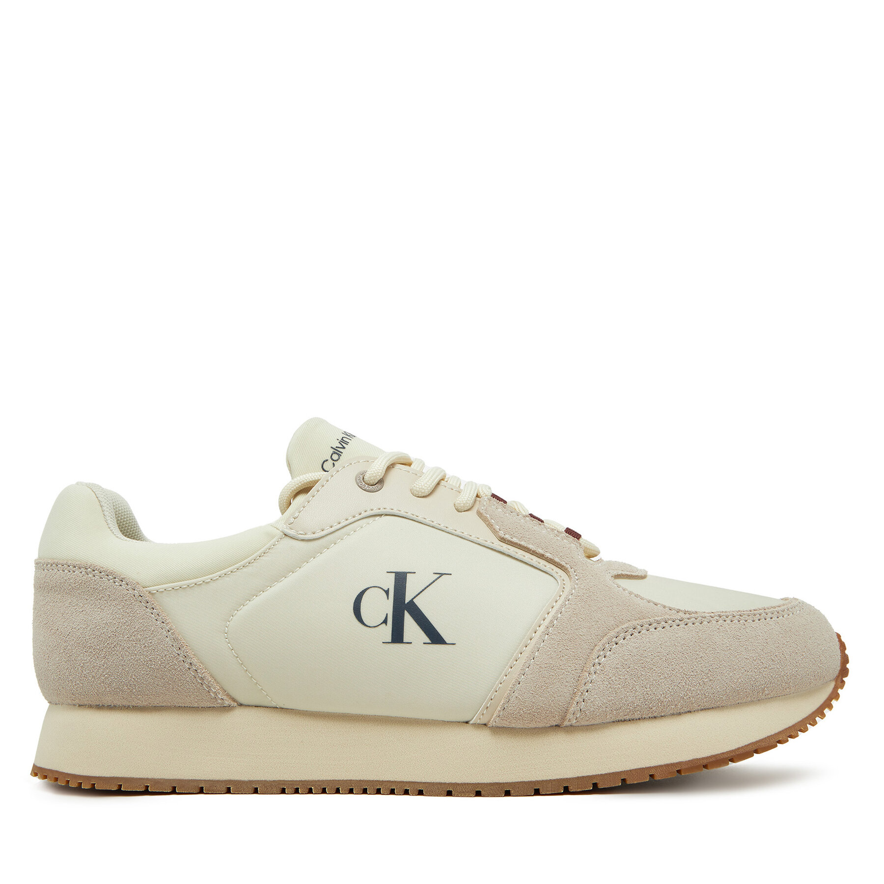Sneakersy Calvin Klein Jeans Retro Sock Runner Mg YM0YM01152 Béžová