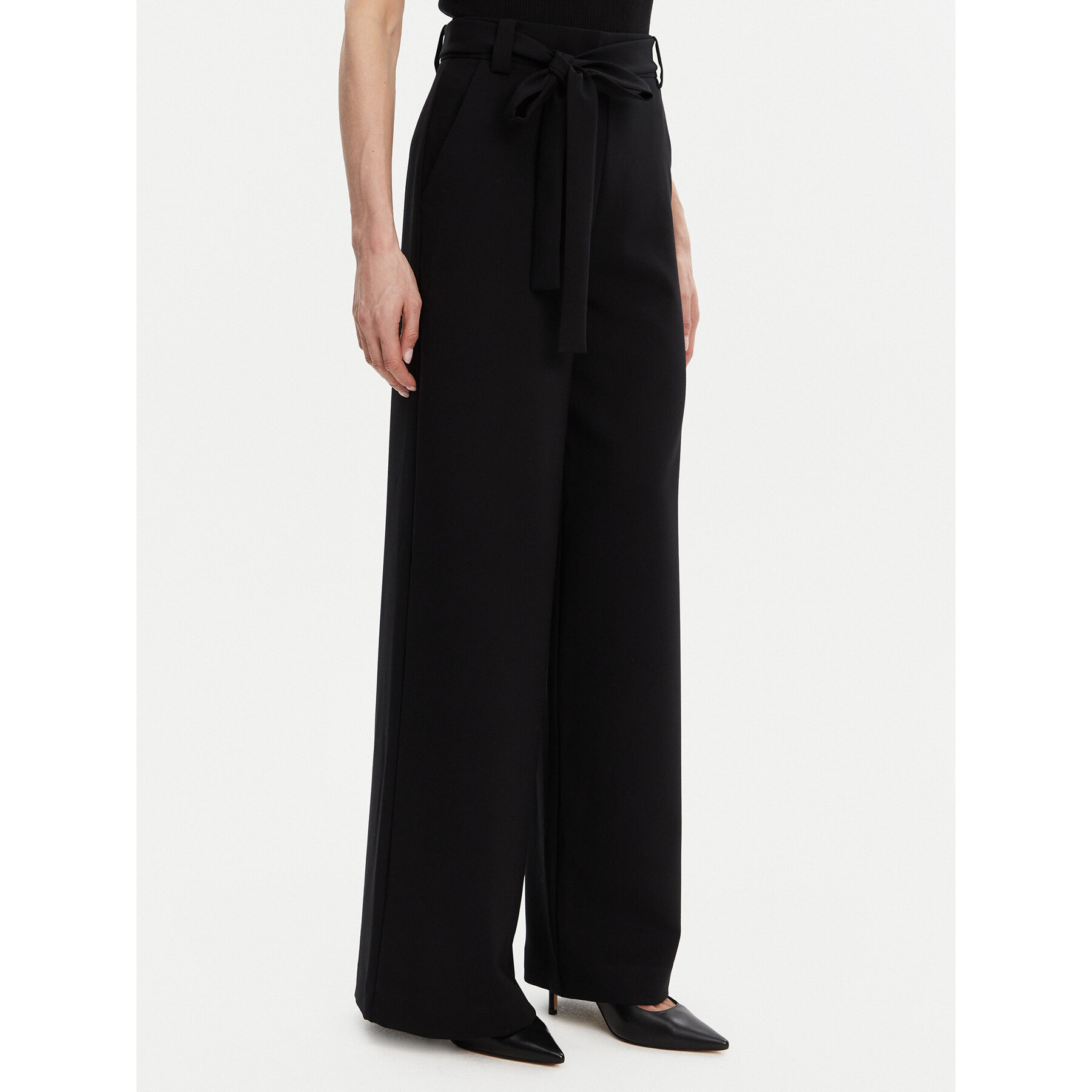 French Connection Palazzohose 74QZH Schwarz Regular Fit