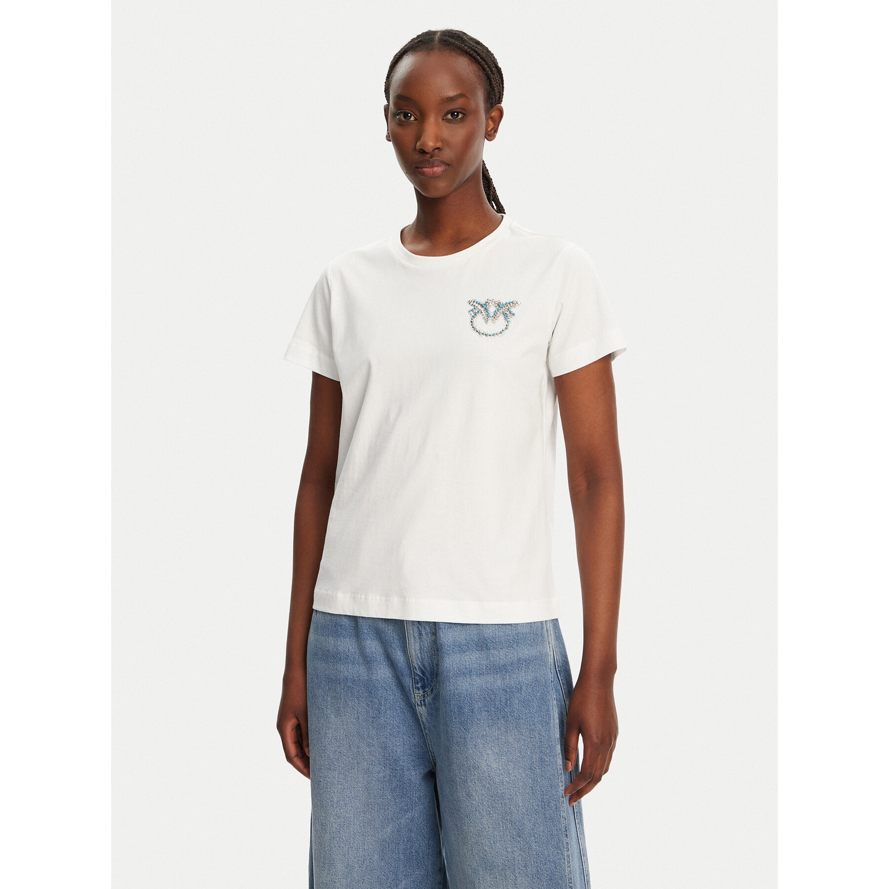 PINKO T-Shirt Nambrone 103320 A2G7 Λευκό Regular Fit