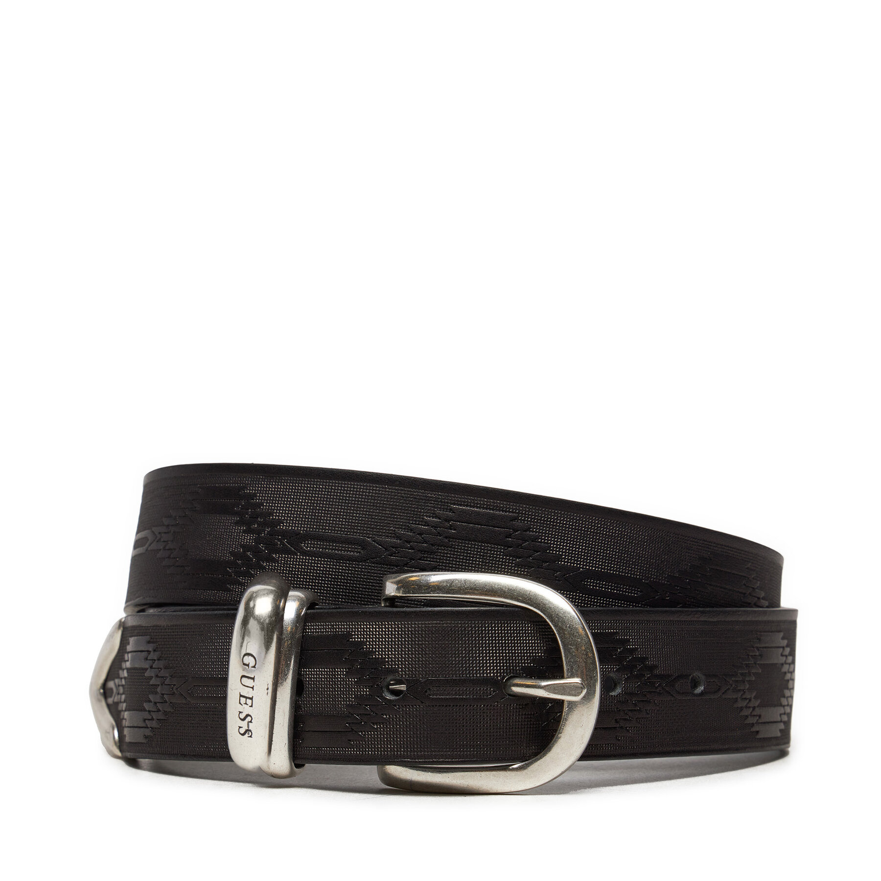 Curea pentru Bărbați Guess Designed Folk Belt M4BZ32 L0VH0 Negru