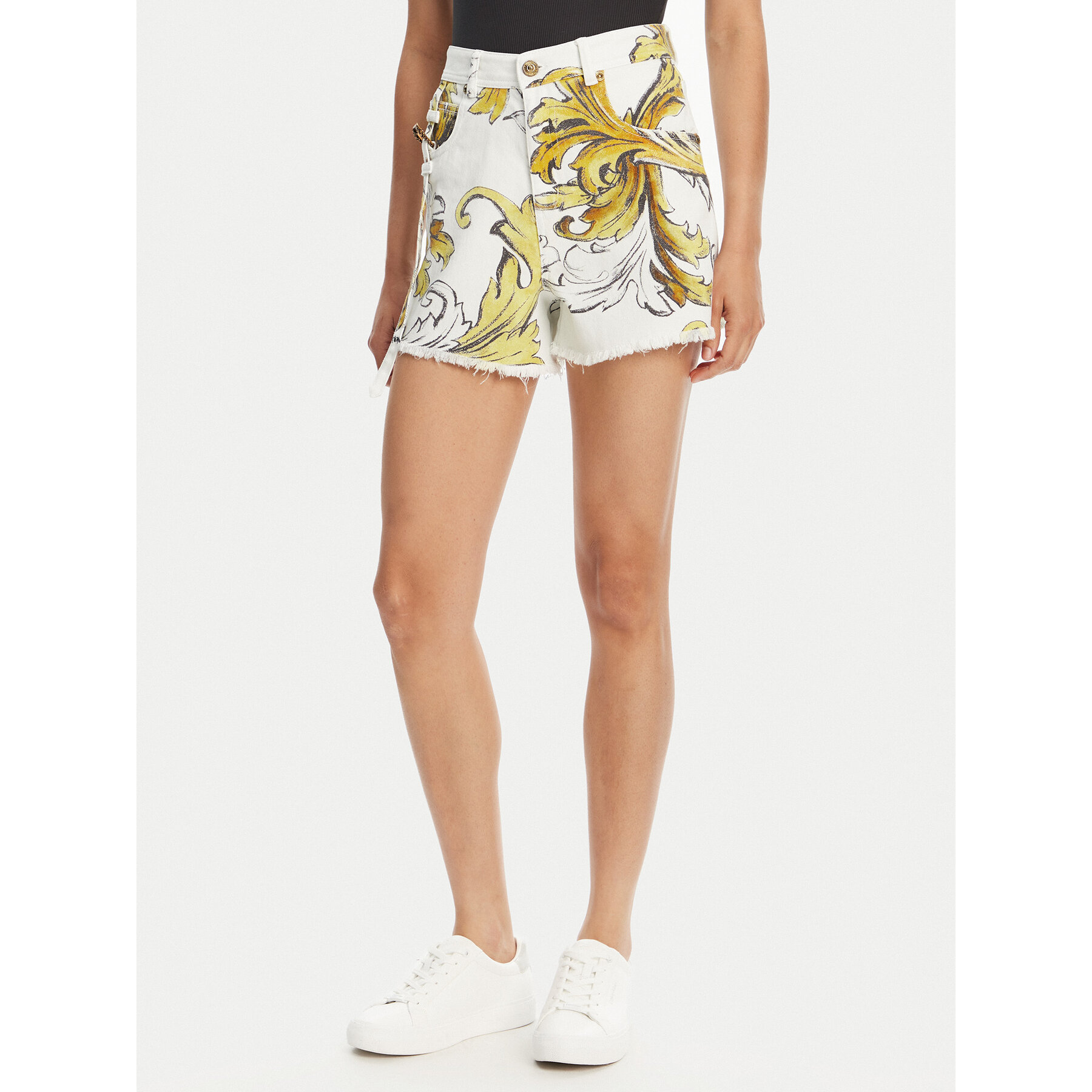 Versace Jeans Couture Jeansshorts 78HAD51B Weiß Straight Fit