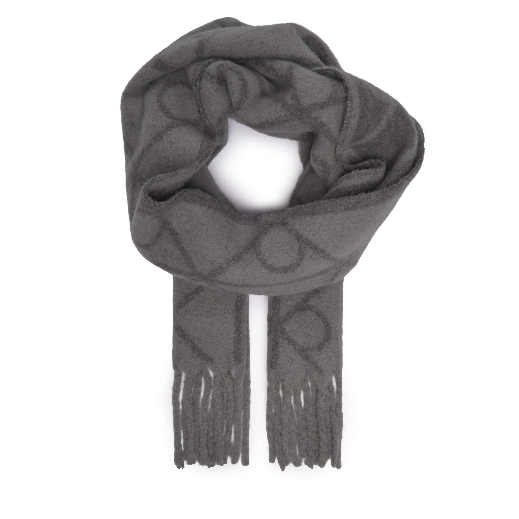 Κασκόλ Calvin Klein Emblem Aop Brushed LV04D8072G Γκρι